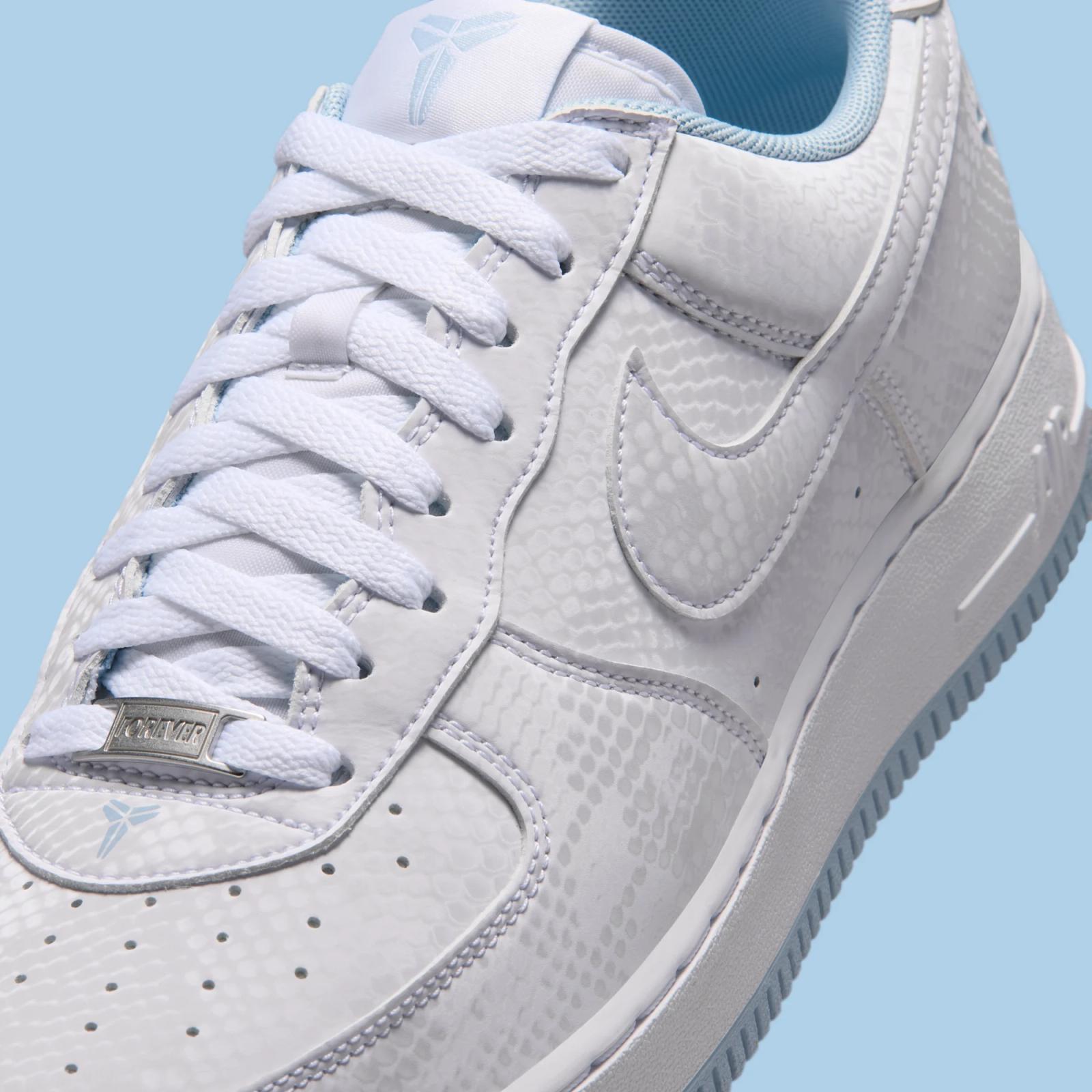 Kobe Bryant x Nike Air Force 1 Low "White & Armory Blue" drops September 1st, 2026