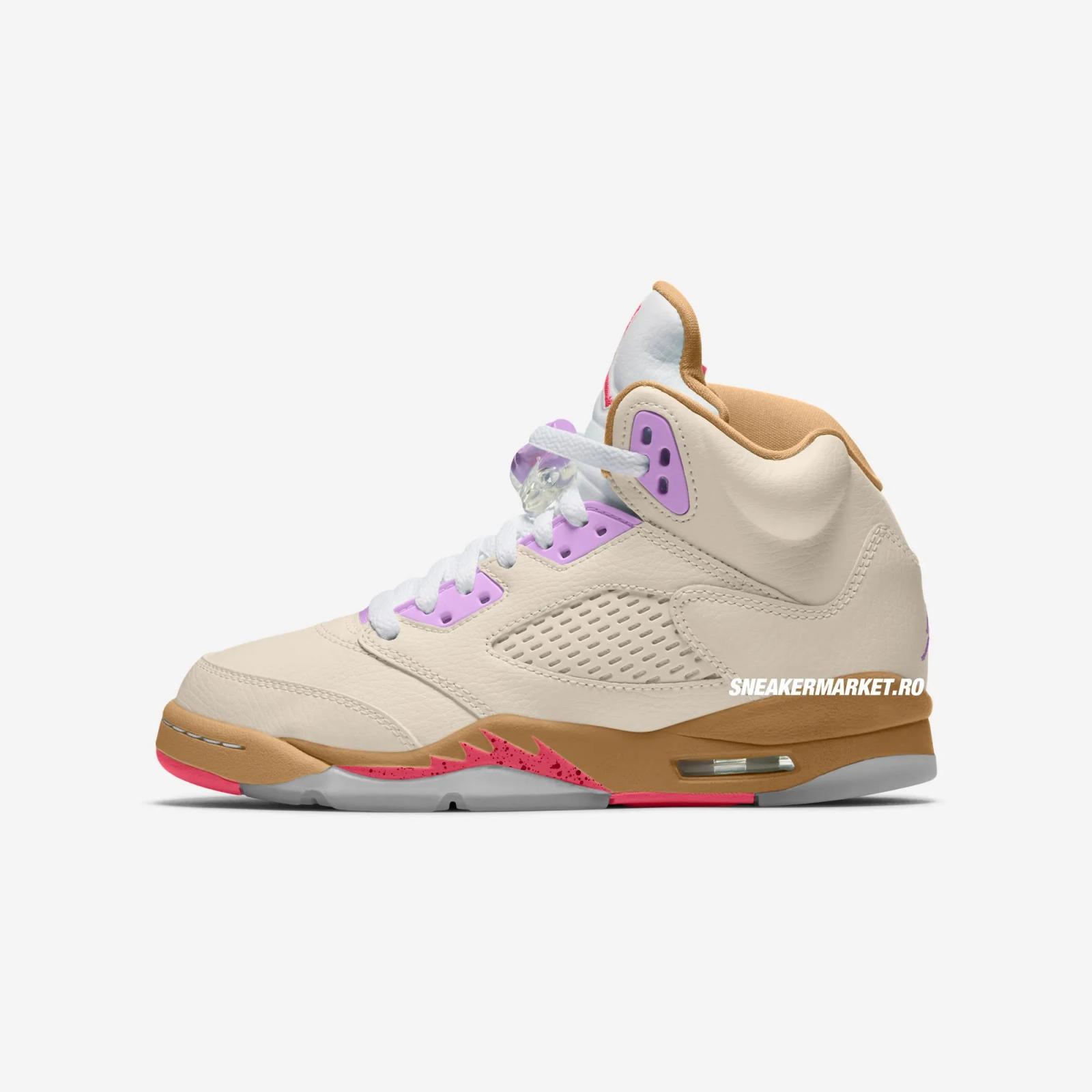 Air Jordan 5 Retro GS Pale Ivory Fusion Red Desert HJ5994-106