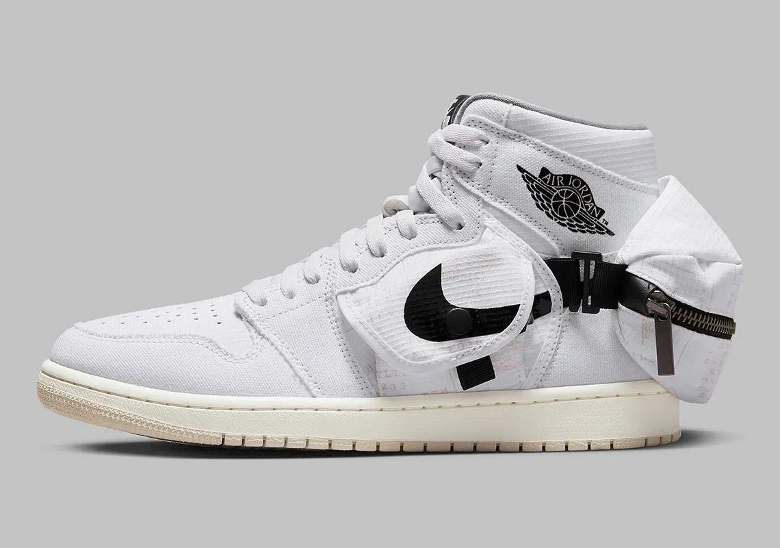 Air Jordan 1 High Stash White Nylon