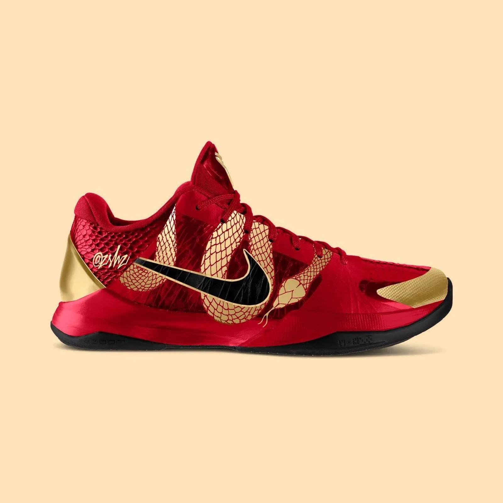Nike Kobe 5 Protro University Red / Metallic Gold HF5182-600 Year Of The Mamba