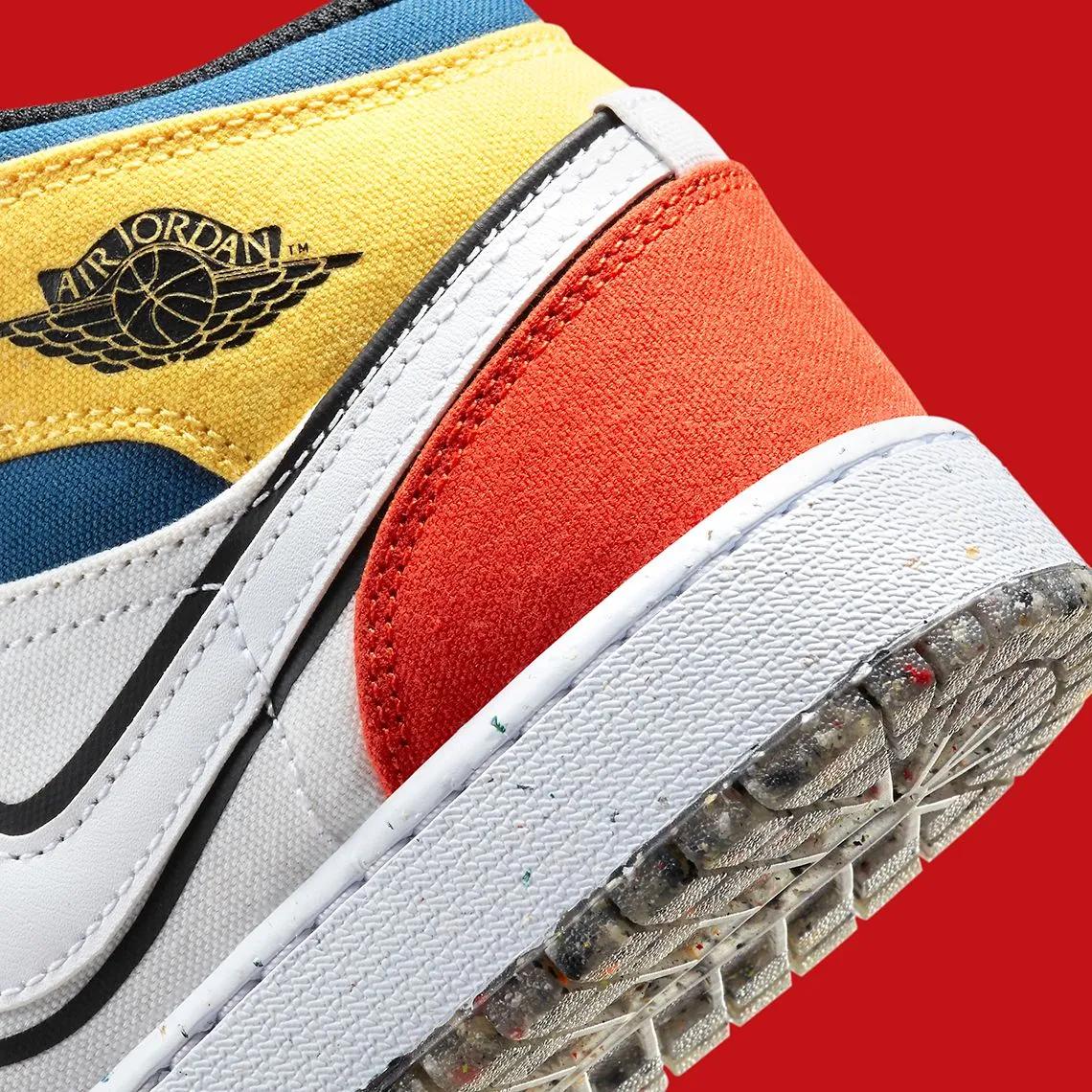 Air Jordan 1 Mid GS Multi-color Canvas