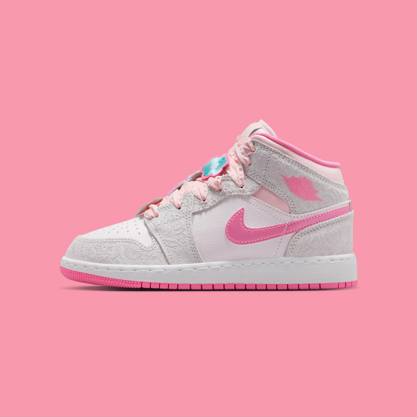 Air Jordan 1 Mid SE GS "Pink Bloom" drops April 1st, 2026