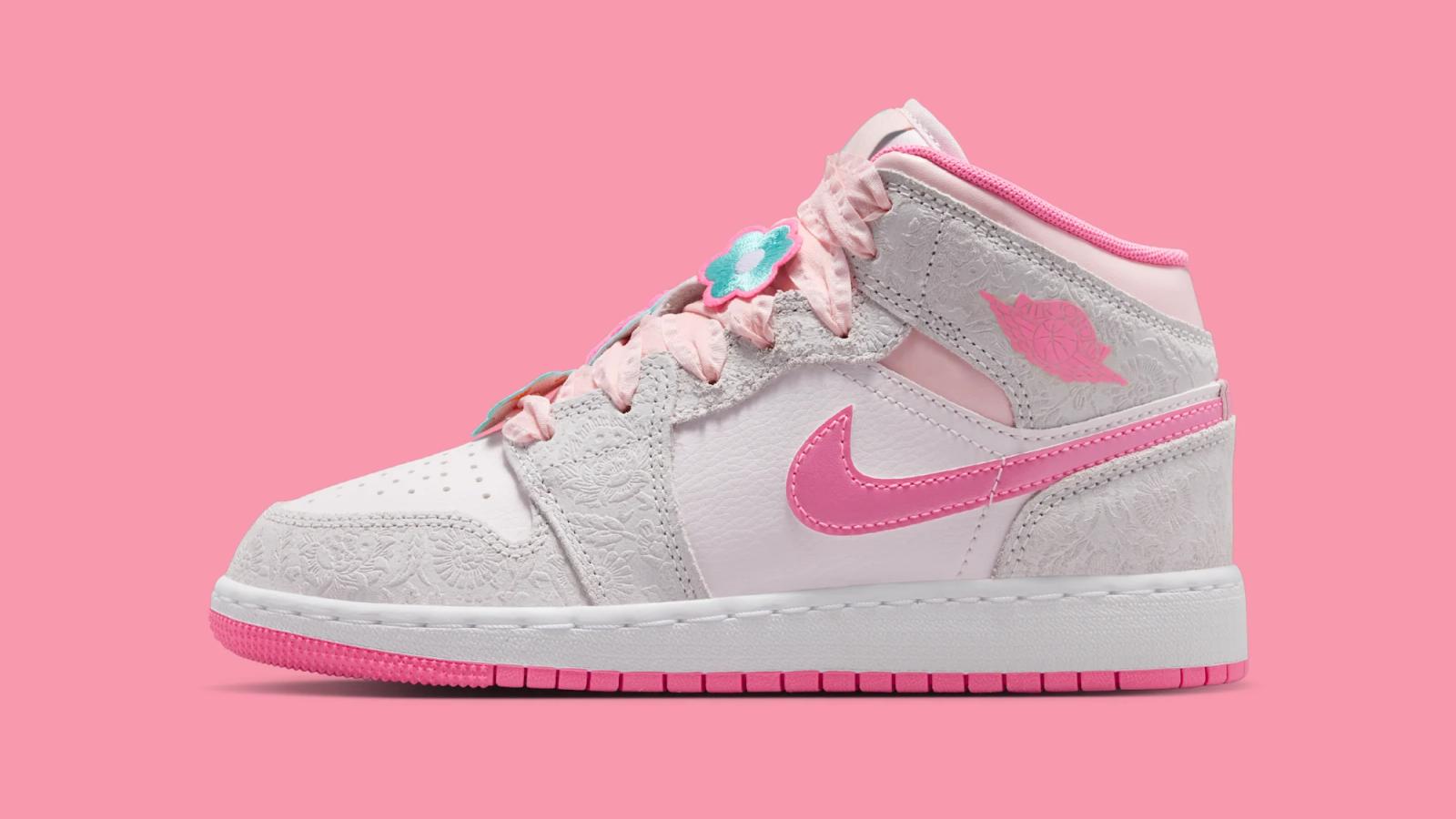 Air Jordan 1 Mid SE GS "Pink Bloom" drops April 1st, 2026