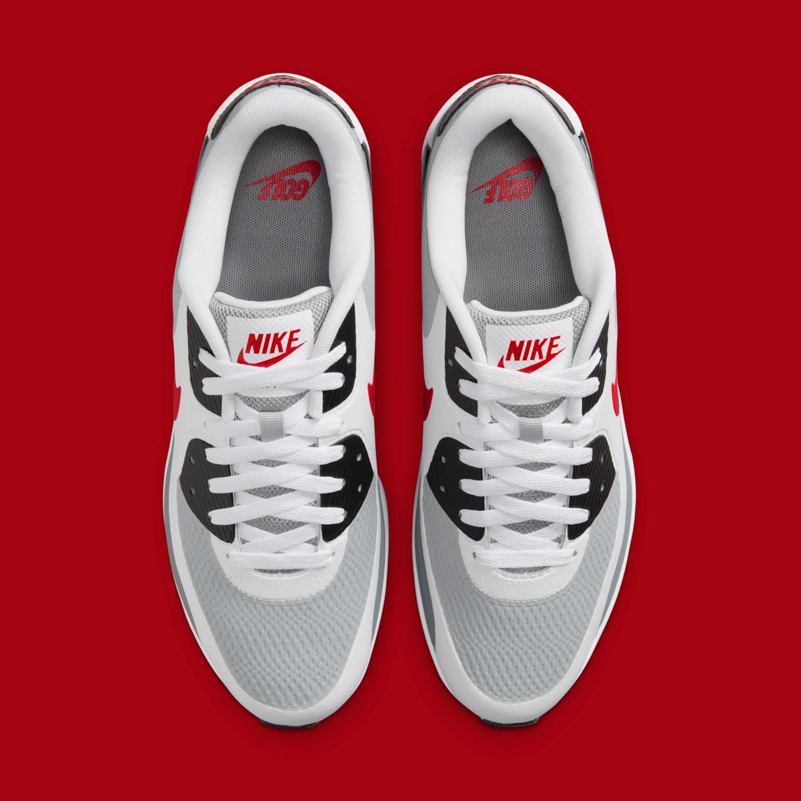 Nike Air Max 90 Golf "White & Fire Red" drops in 2026