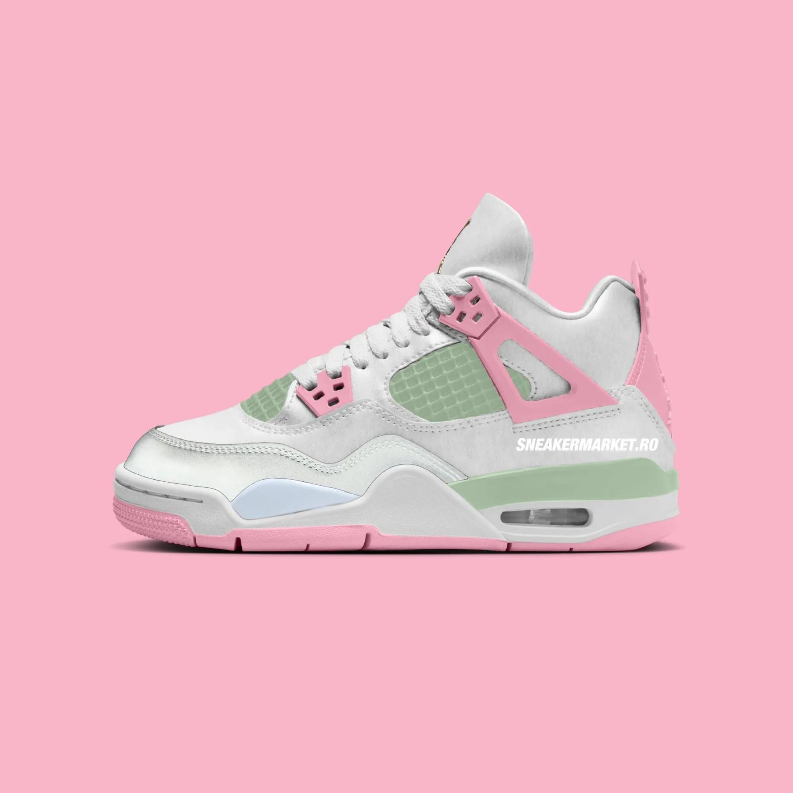 Air Jordan 4 Retro GS “White / Medium Soft Pink”