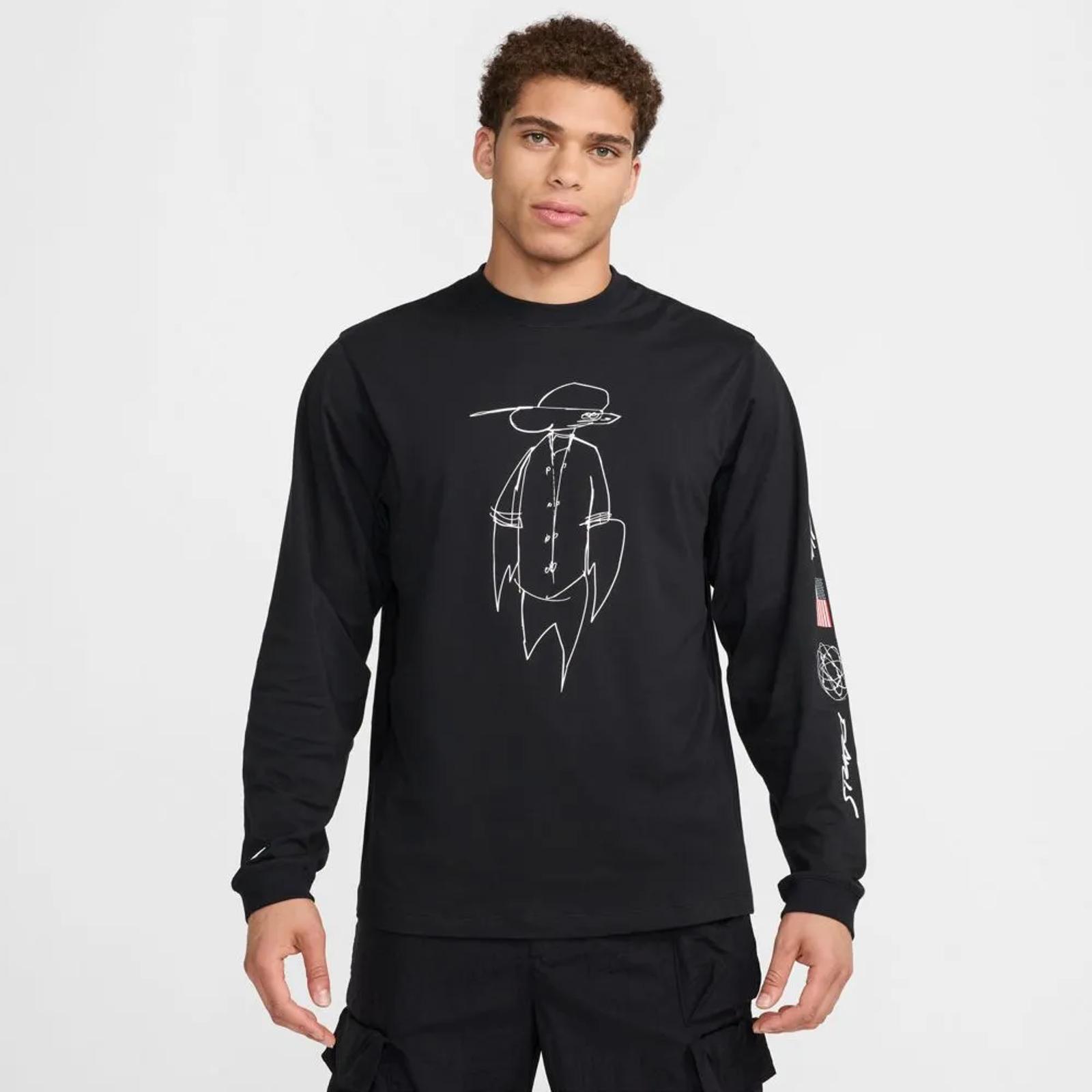 Nike USA Men's Dri-FIT ADV Long-Sleeve Top Futura Black/White FD7651-010