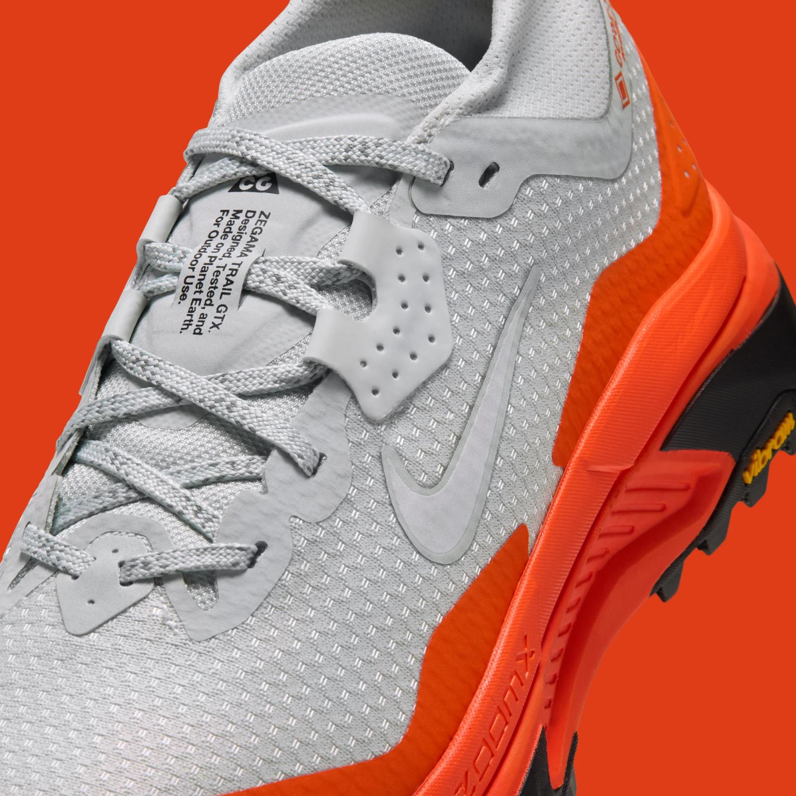 Nike ACG Zegama Trail Gore-Tex W "Light Silver & Safety Orange" drops September 25th, 2026