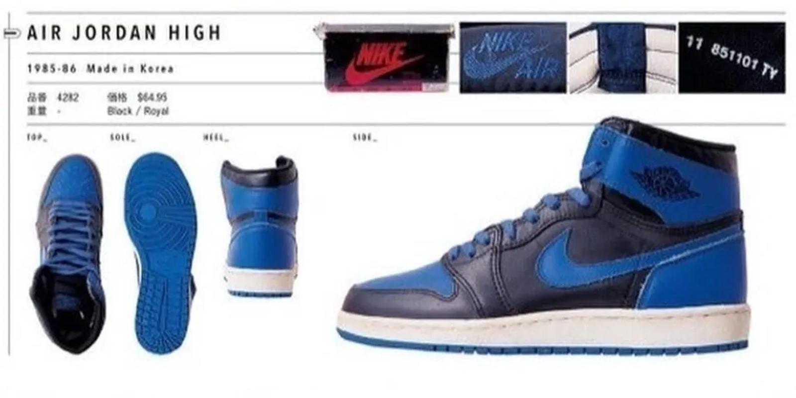 Air Jordan 1 High Royal 1985 Black / Royal 4282