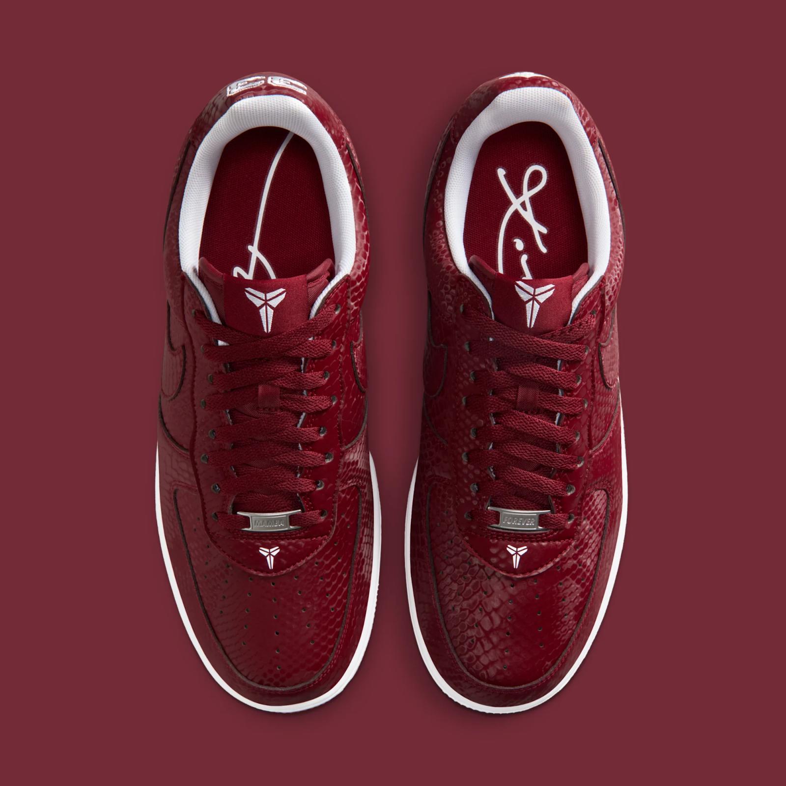 Kobe Bryant x Nike Air Force 1 Low “Team Red & White” releasing in 2026