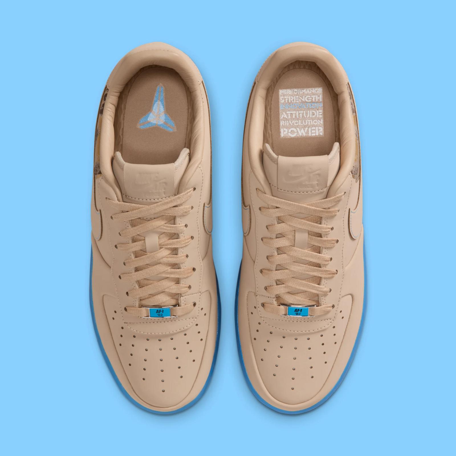 Kobe Bryant x Nike Air Force 1 Low Linen Blue IH1018-200 Release Date 2025