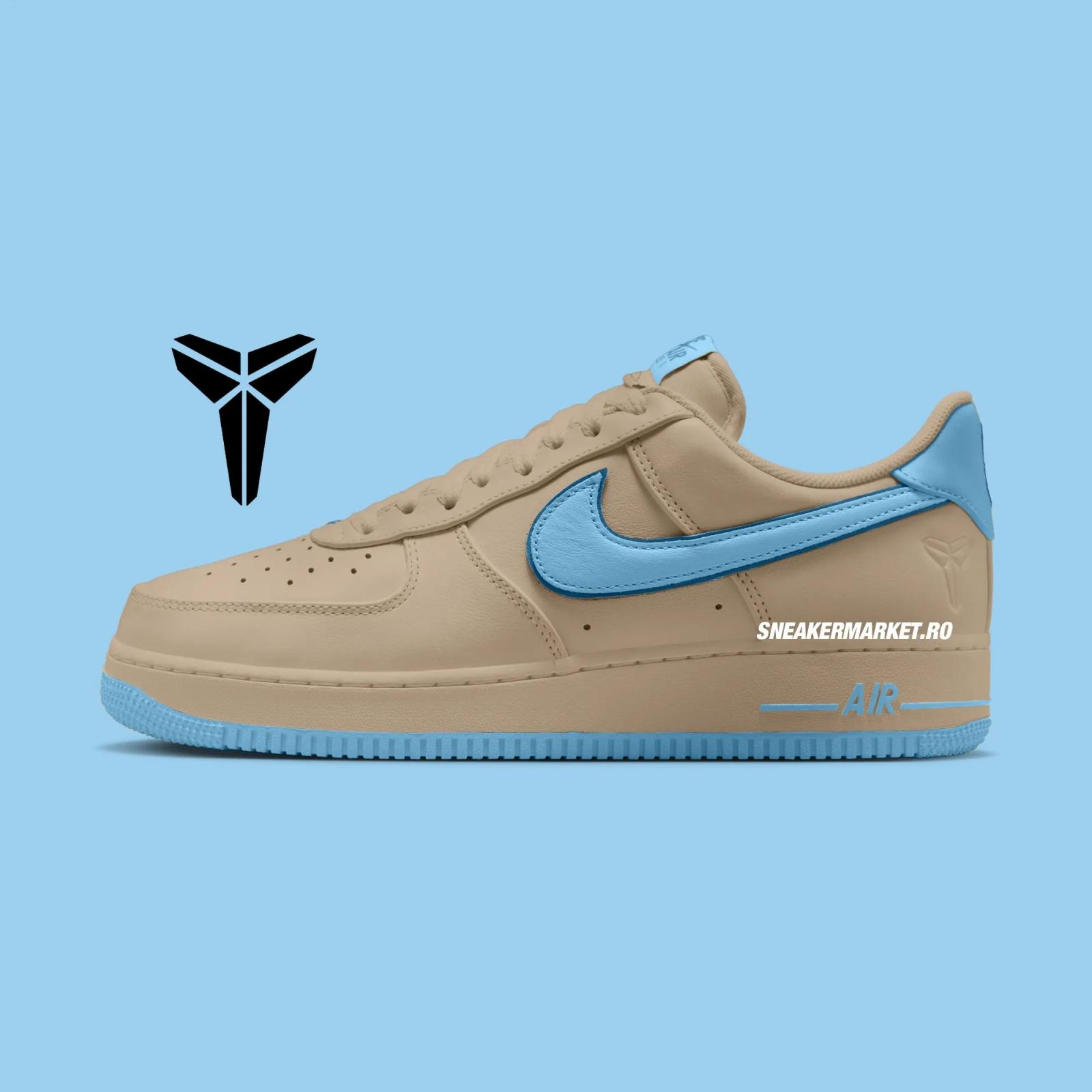 Kobe Bryant x Nike Air Force 1 Low Linen Blue IH1018-200 Release Date 2025