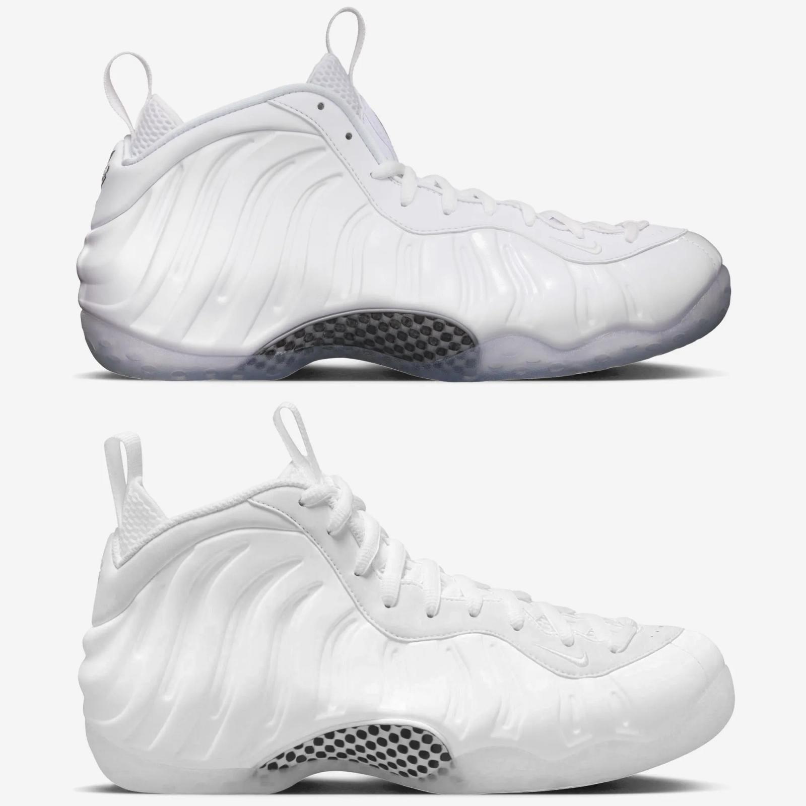 Nike Air Foamposite One White-Out 314996-100 vs Triple White HJ5195-100