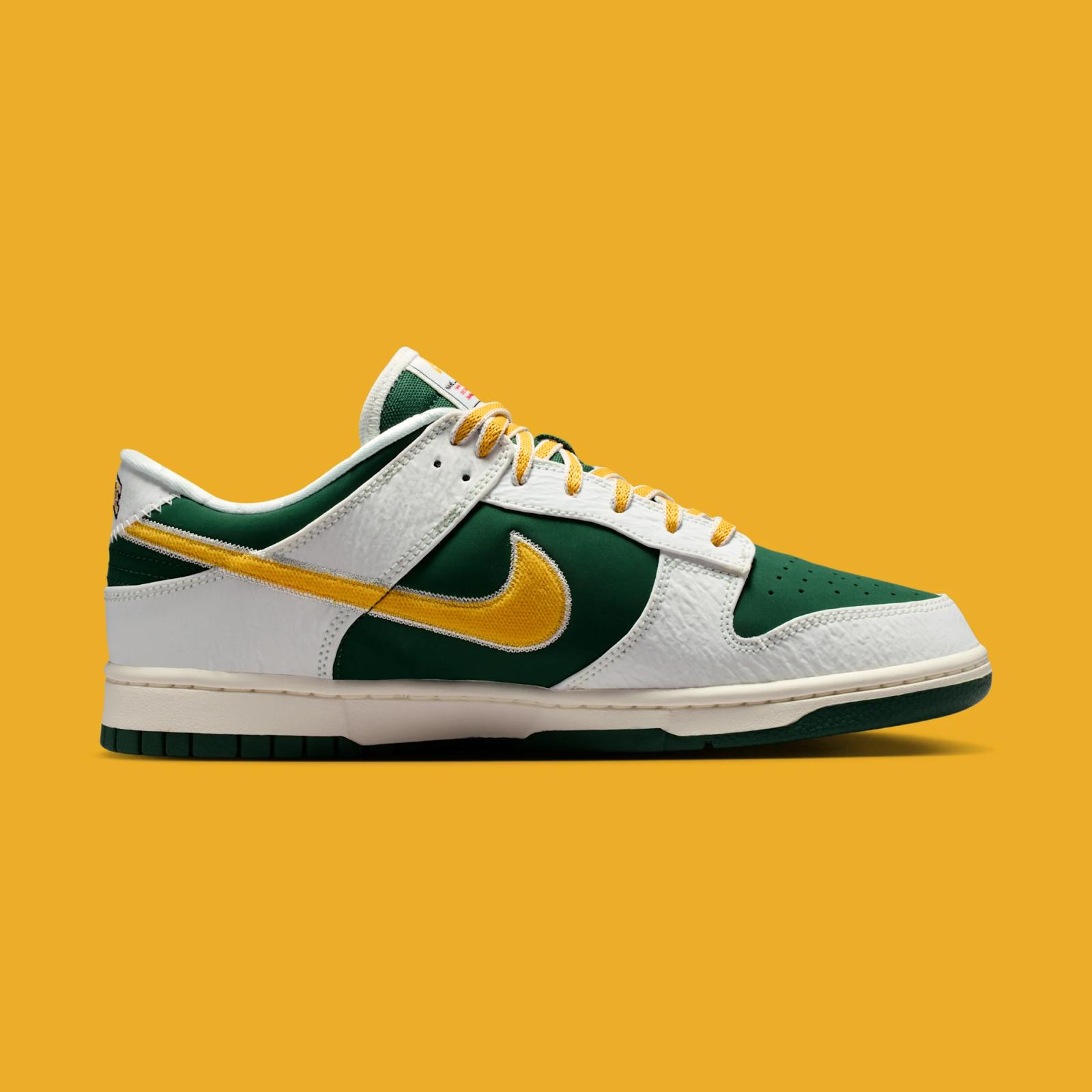 Nike Dunk Low Retro "Sail & University Gold" drops August 1st, 2026