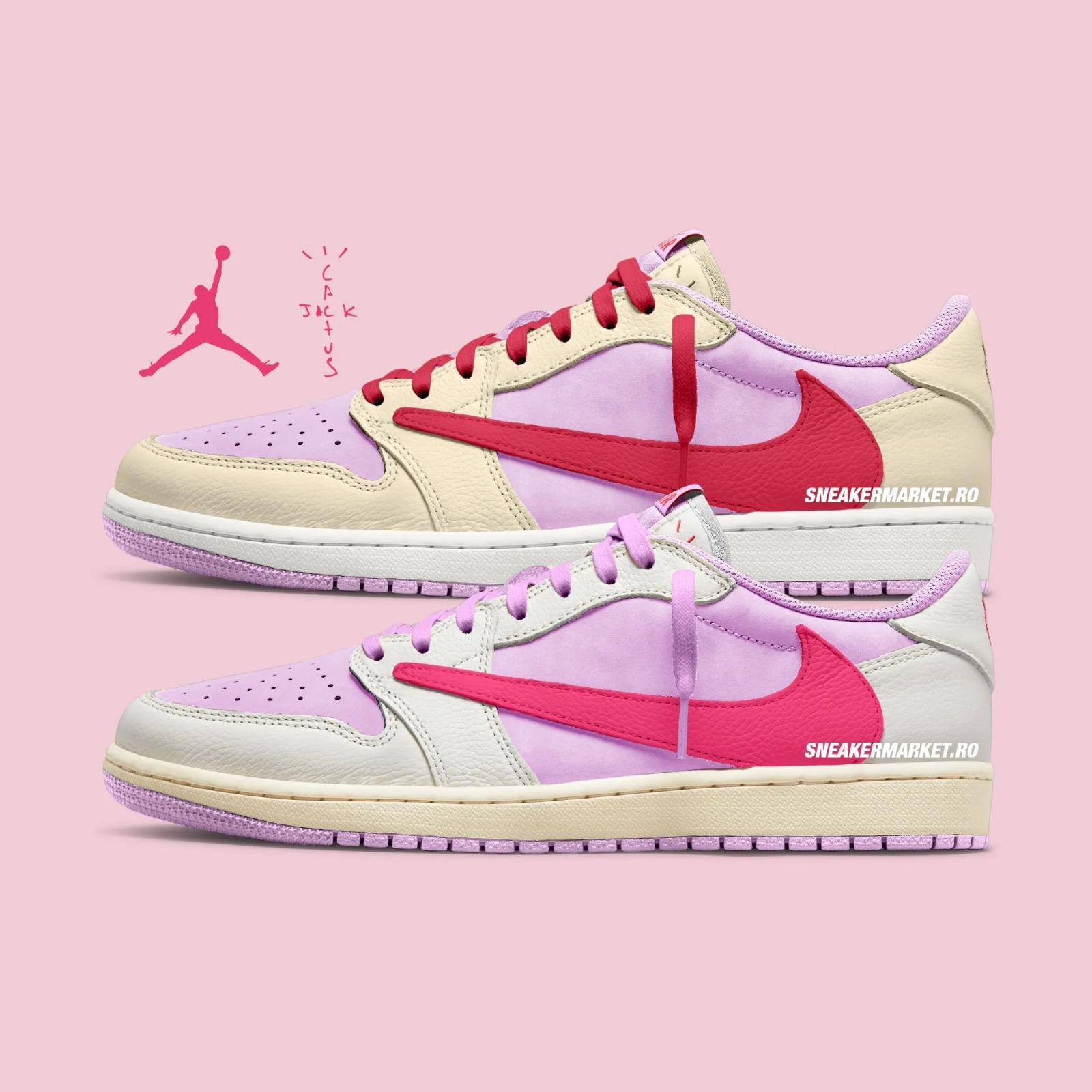 Travis Scott x Air Jordan 1 Retro Low OG Sail & Shy Pink IQ7604-101 Muslin Shy Pink IQ7604-100 Release Date Summer 2026