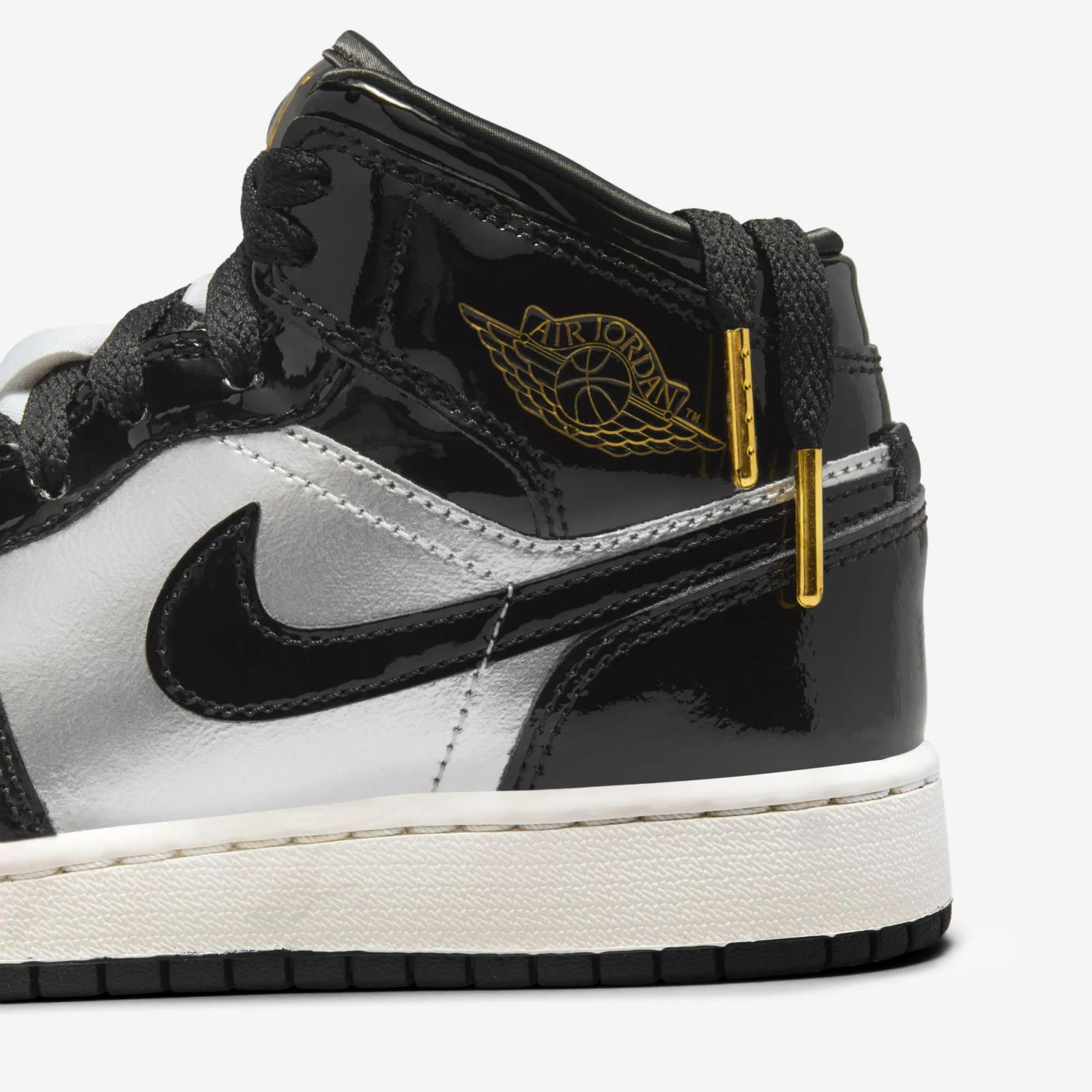 Air Jordan 1 Mid SE GS Black / Metallic Gold FZ3938-001