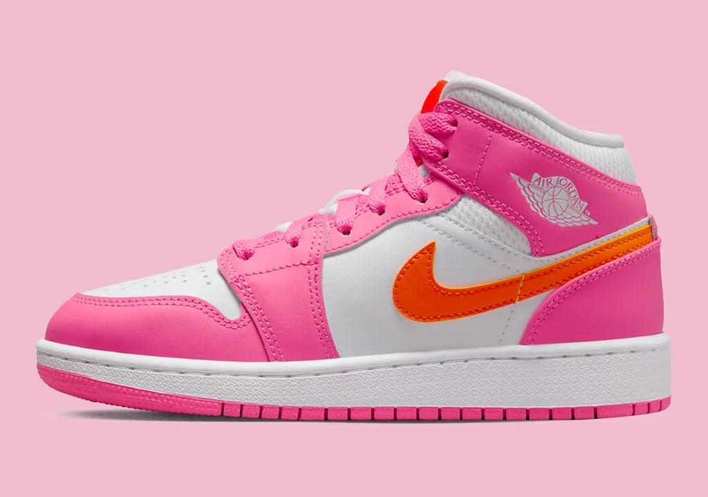 Nike Air Jordan 1 Mid GS Pinksicle Orange
