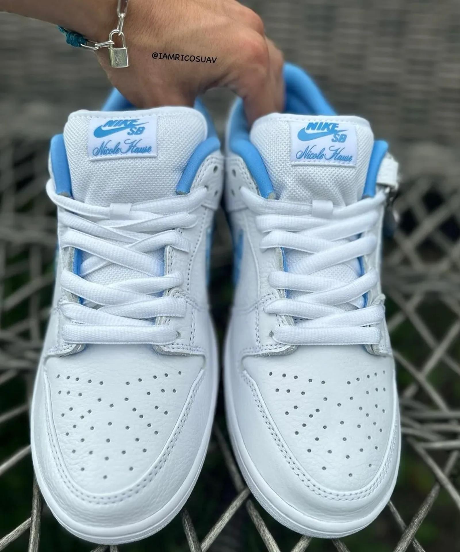 Nicole Hause x Nike SB Dunk Low Pro White / University Blue FZ8802-100