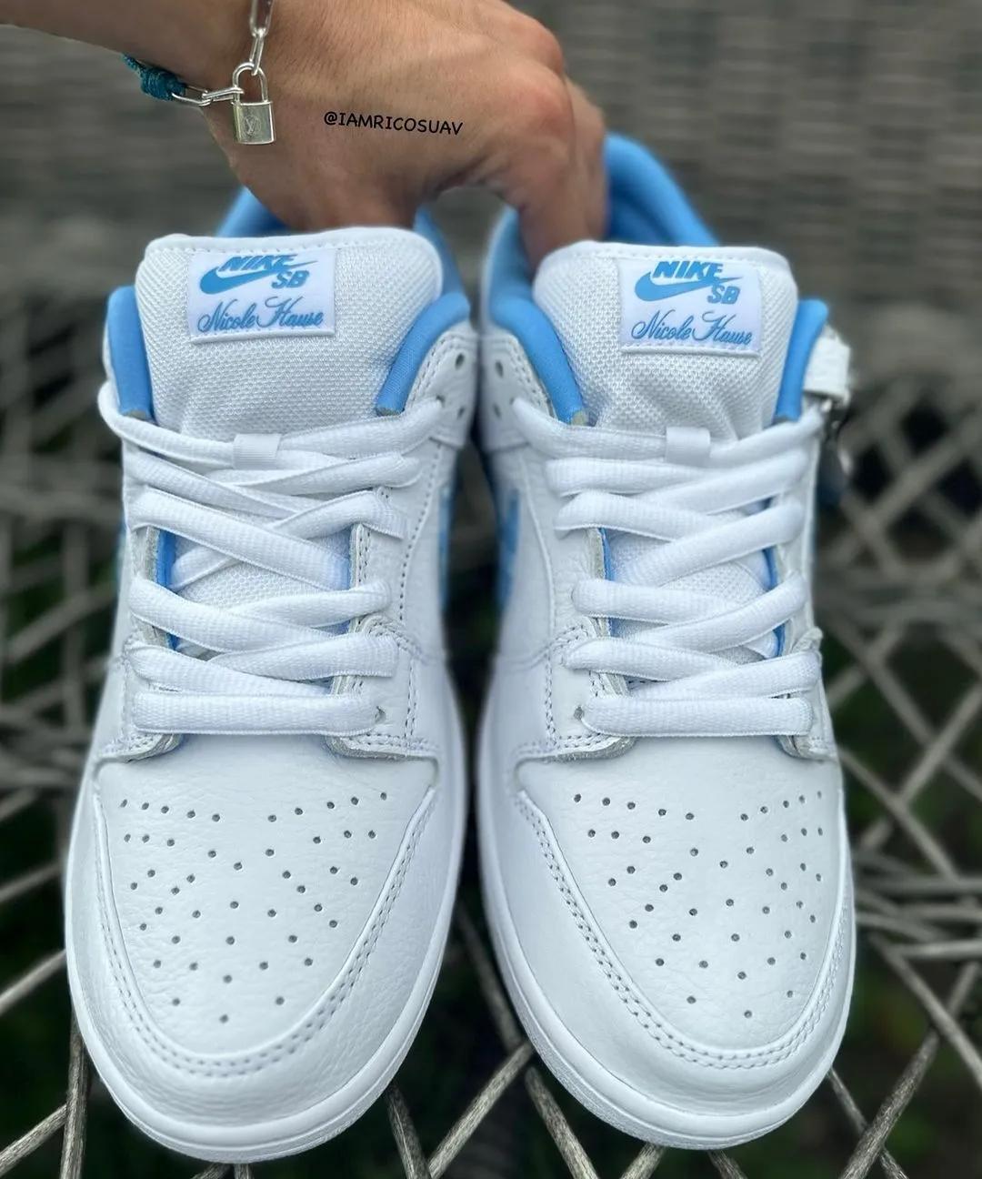 Nicole Hause x Nike SB Dunk Low Pro White / University Blue FZ8802-100