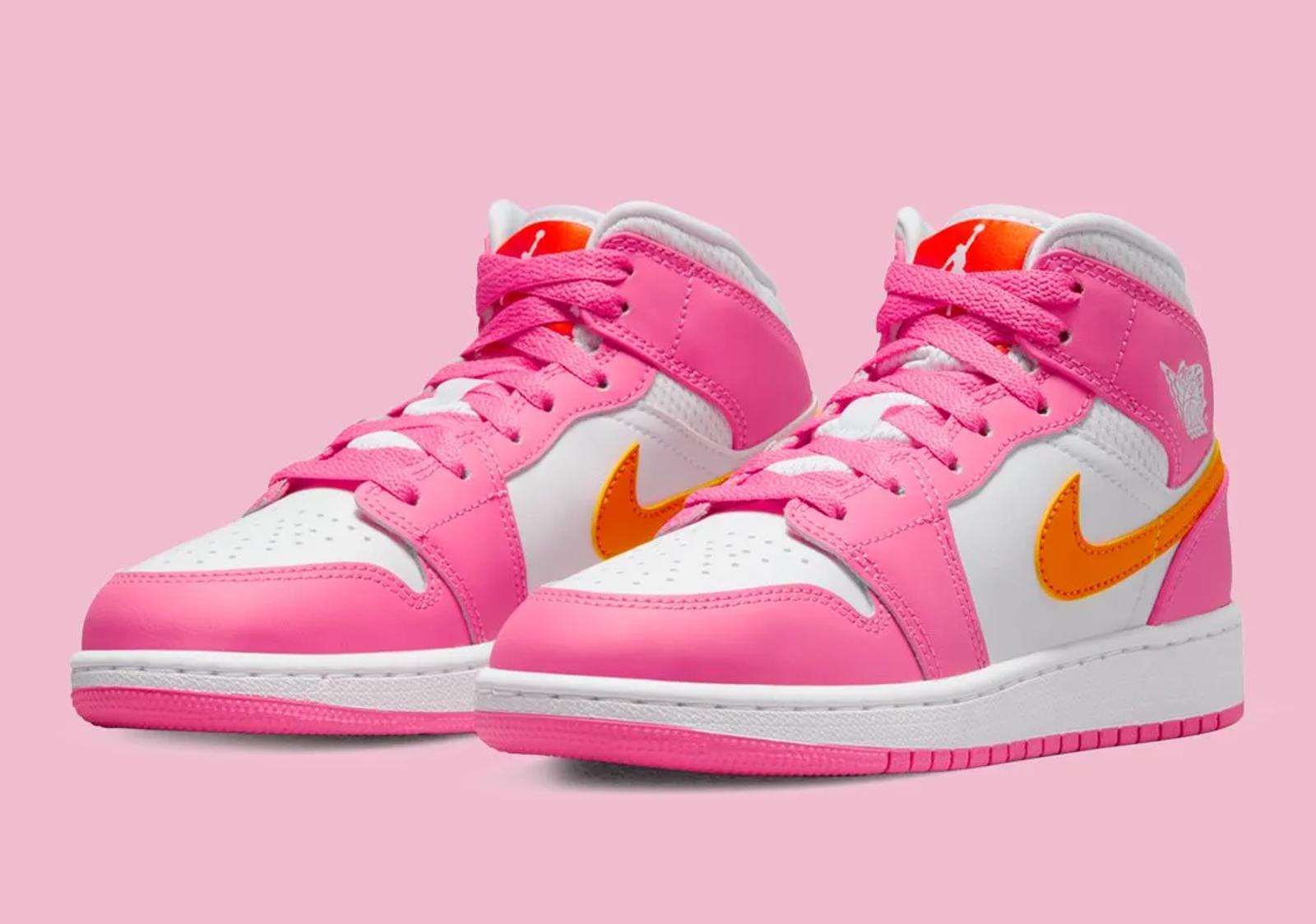 Nike Air Jordan 1 Mid GS Pinksicle Orange
