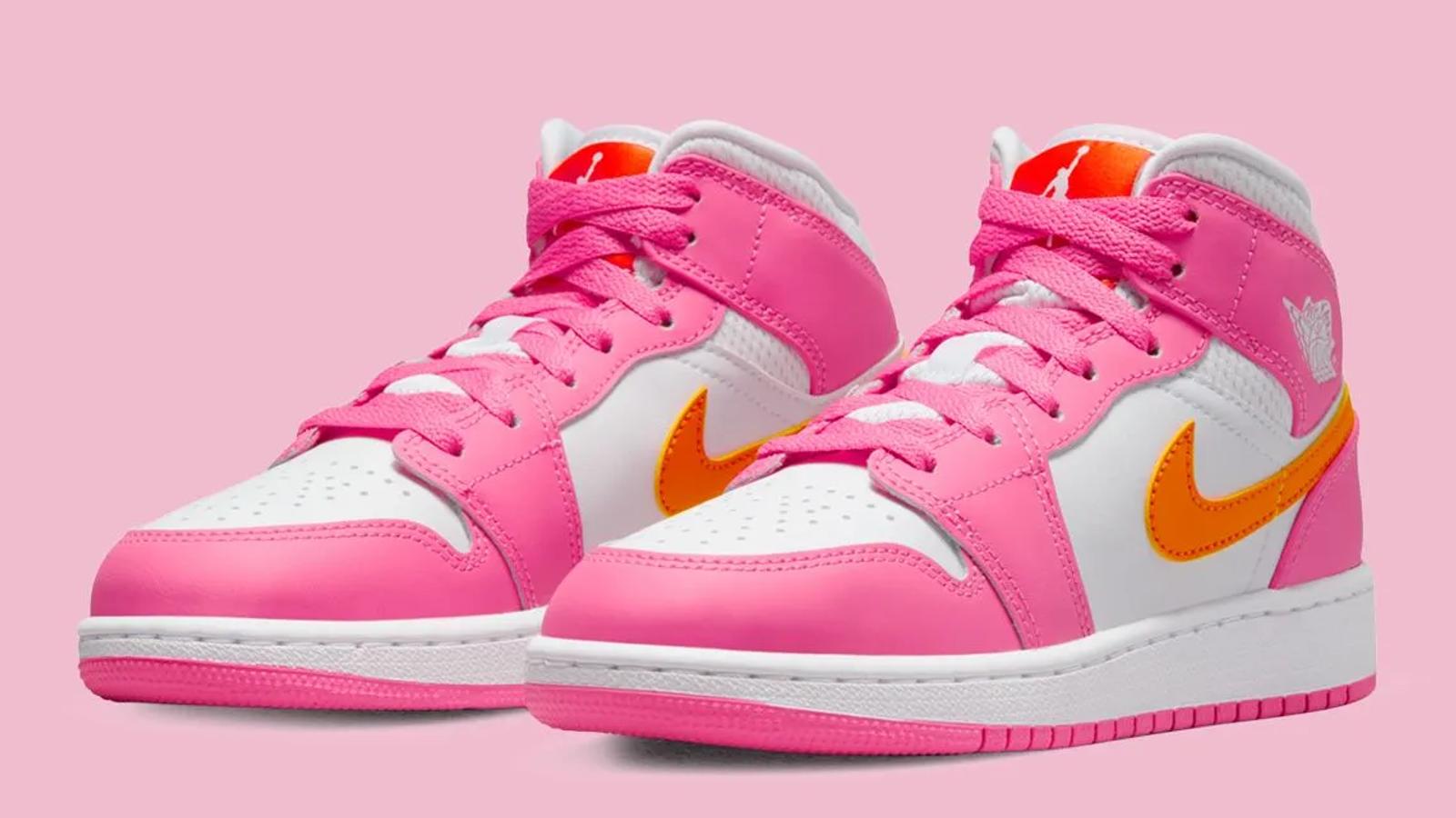 Nike Air Jordan 1 Mid GS Pinksicle Orange