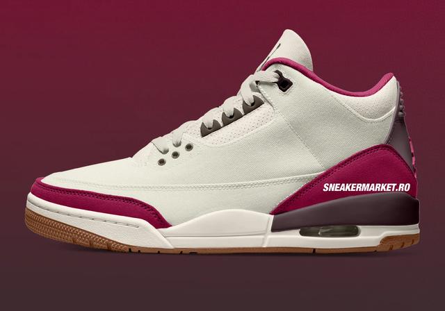 Air Jordan 3 Retro "Middle East" Soft Pearl/Pomegranate/Mink Brown/Light Orewood Brown/Burgundy Crush/Gum Dark Brown