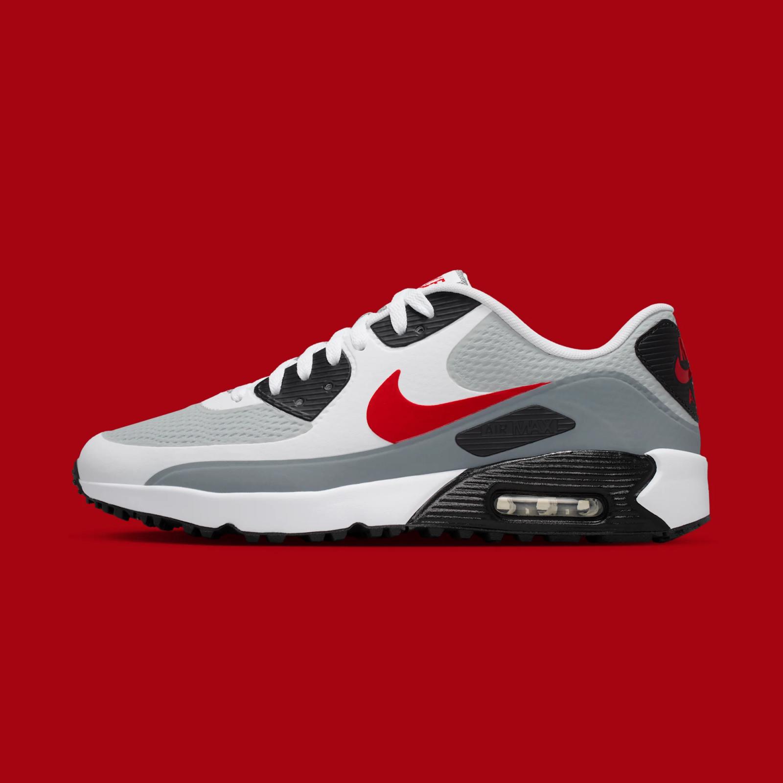 Nike Air Max 90 Golf "White & Fire Red" drops in 2026