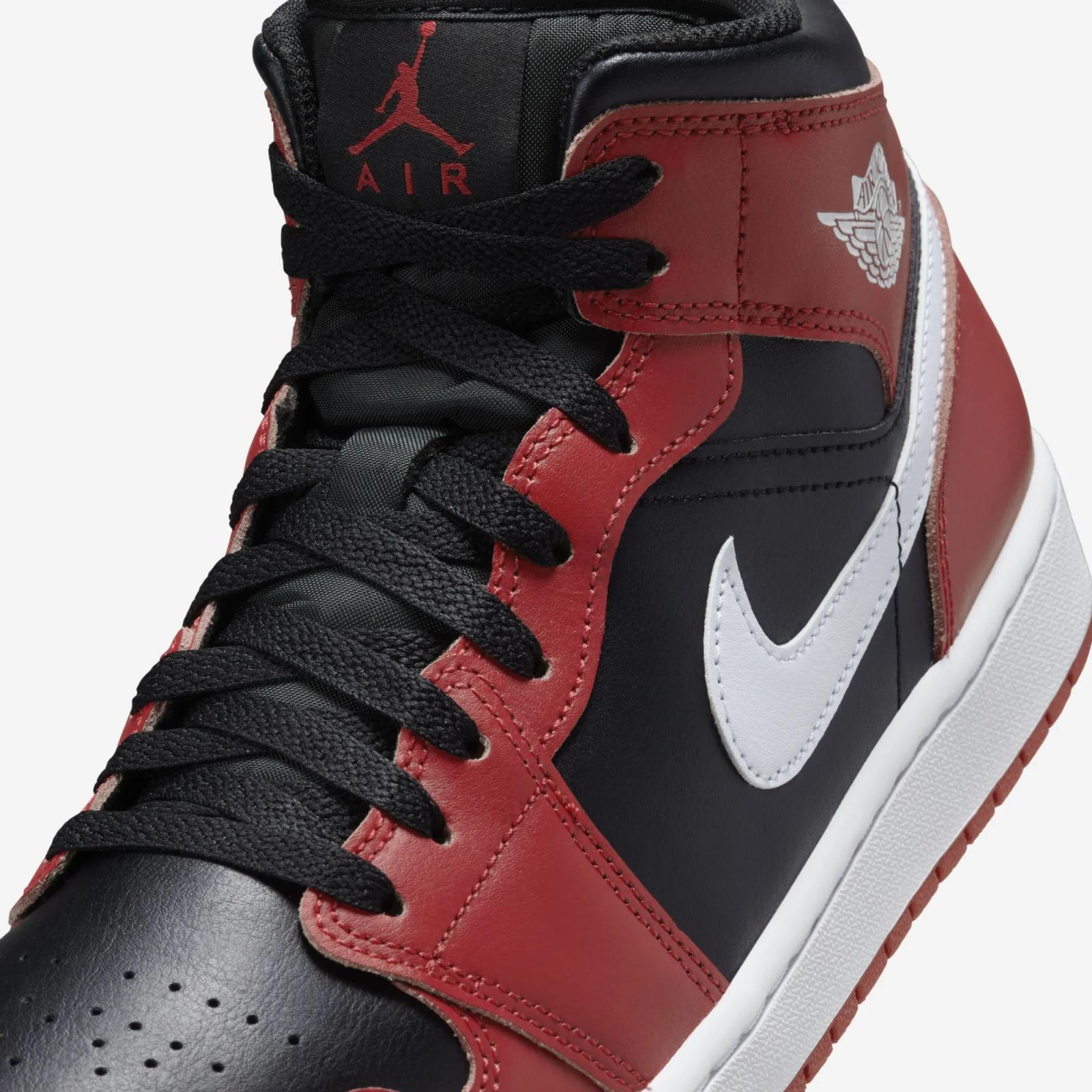 Air Jordan 1 Mid Black / White / Gym Red DQ8426-061
