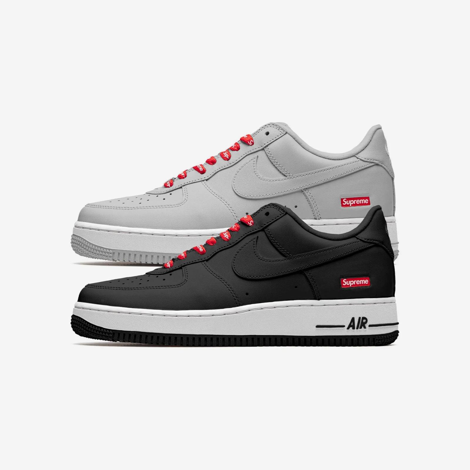 Supreme x Nike Air Force 1 Low CU9225-002 CU9225-102