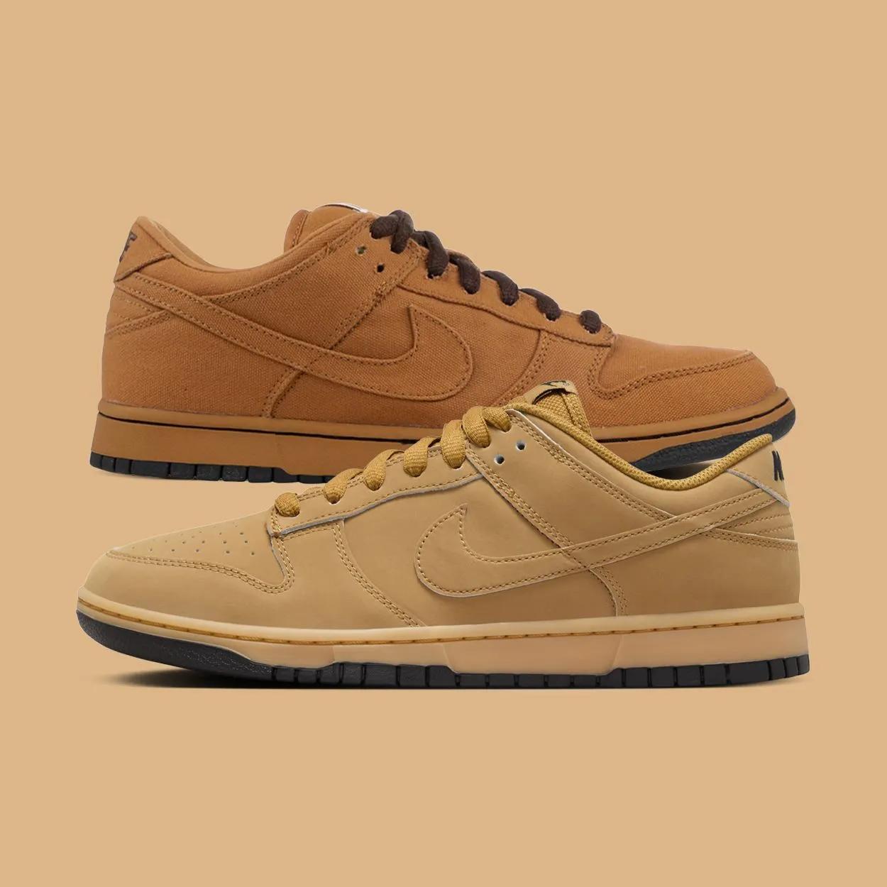 Nike Dunk Low Retro SE Wheat HQ1932-700 vs Nike SB Dunk Low Carhartt Wheat 2004