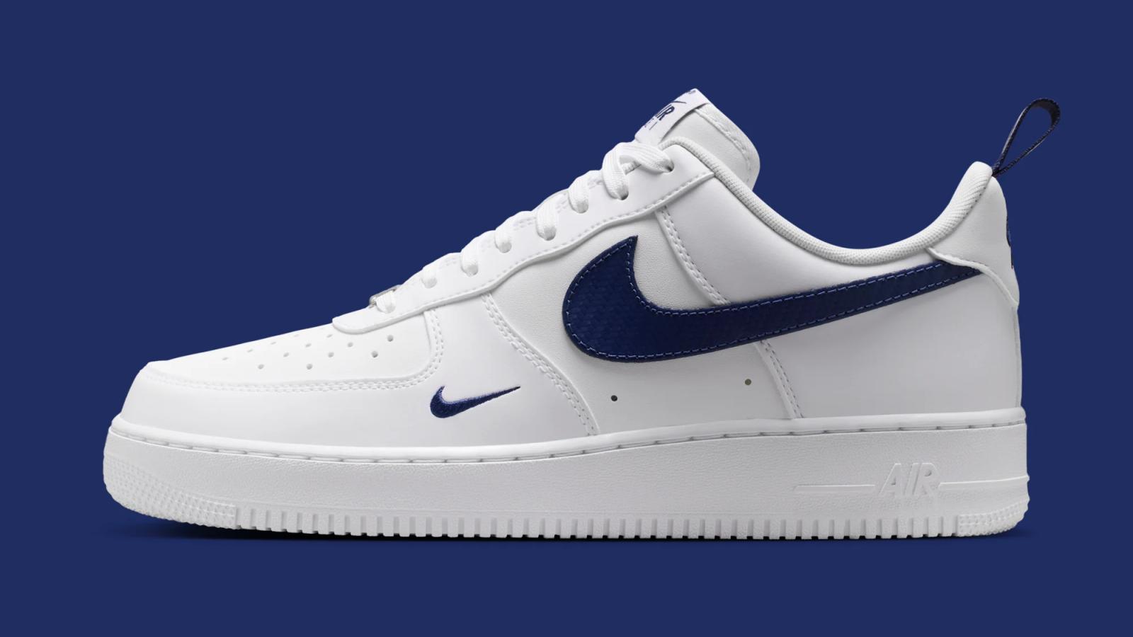 Nike Air Force 1 Low Tech "White & Midnight Navy" drops April 1st, 2026