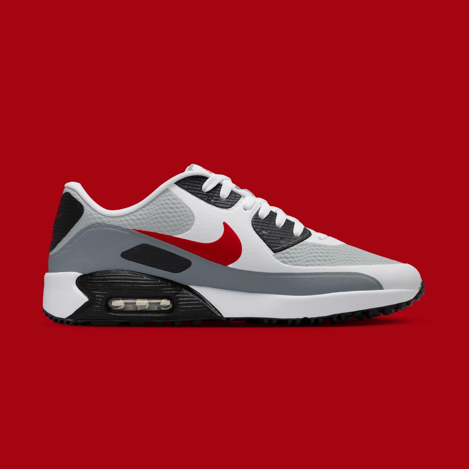 Nike Air Max 90 Golf "White & Fire Red" drops in 2026