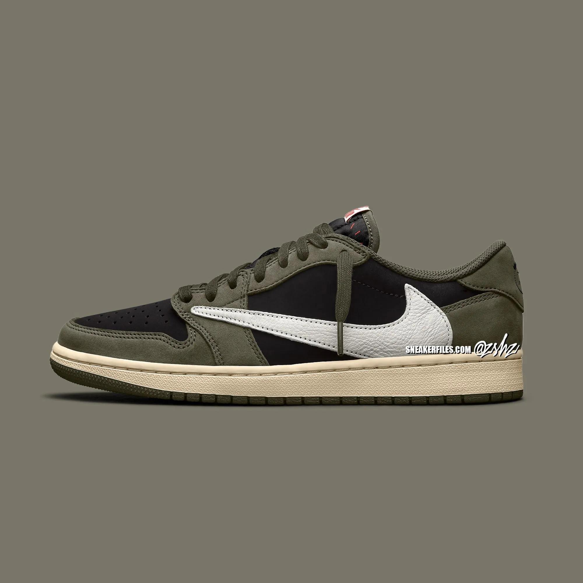 Travis Scott x Air Jordan 1 Low OG “Black / Olive”