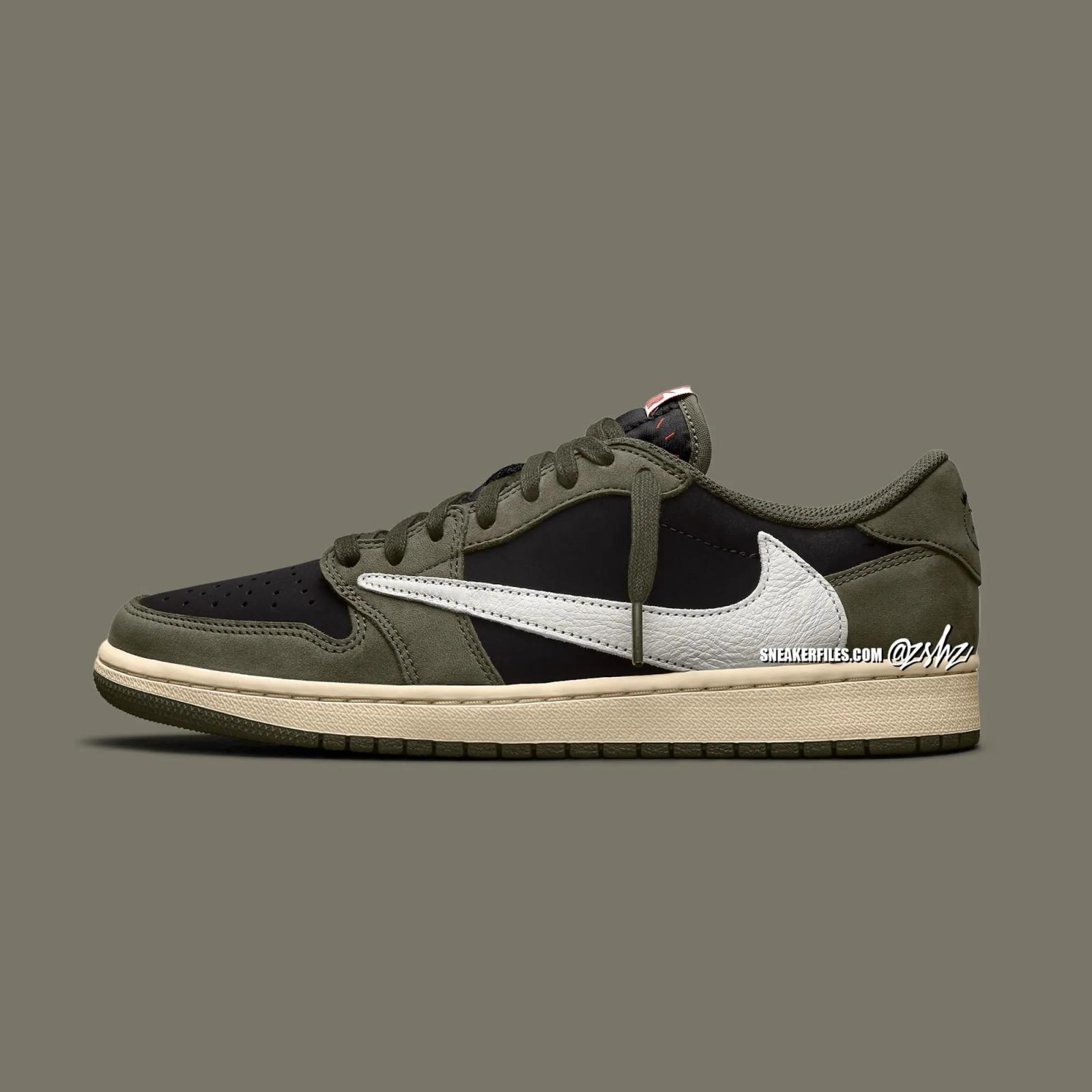 Travis Scott x Air Jordan 1 Low OG “Black / Olive”