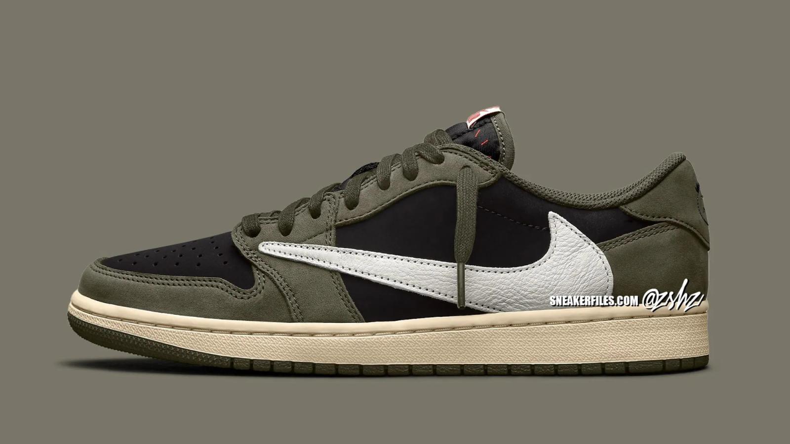 Travis Scott x Air Jordan 1 Low OG “Black / Olive”