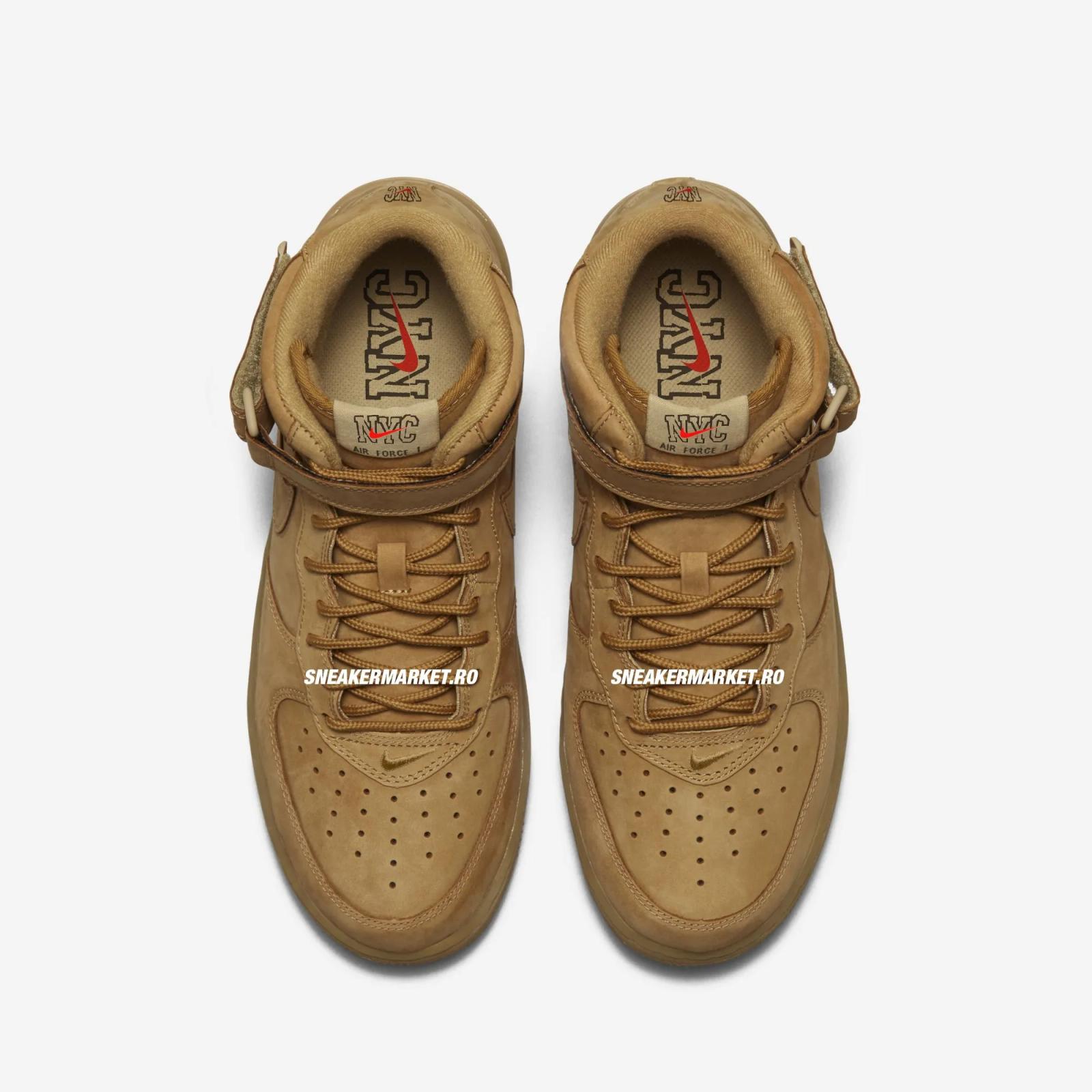 Nike Air Force 1 Mid Premium QS Flax New York 715889-201 2025 Release Date Holiday