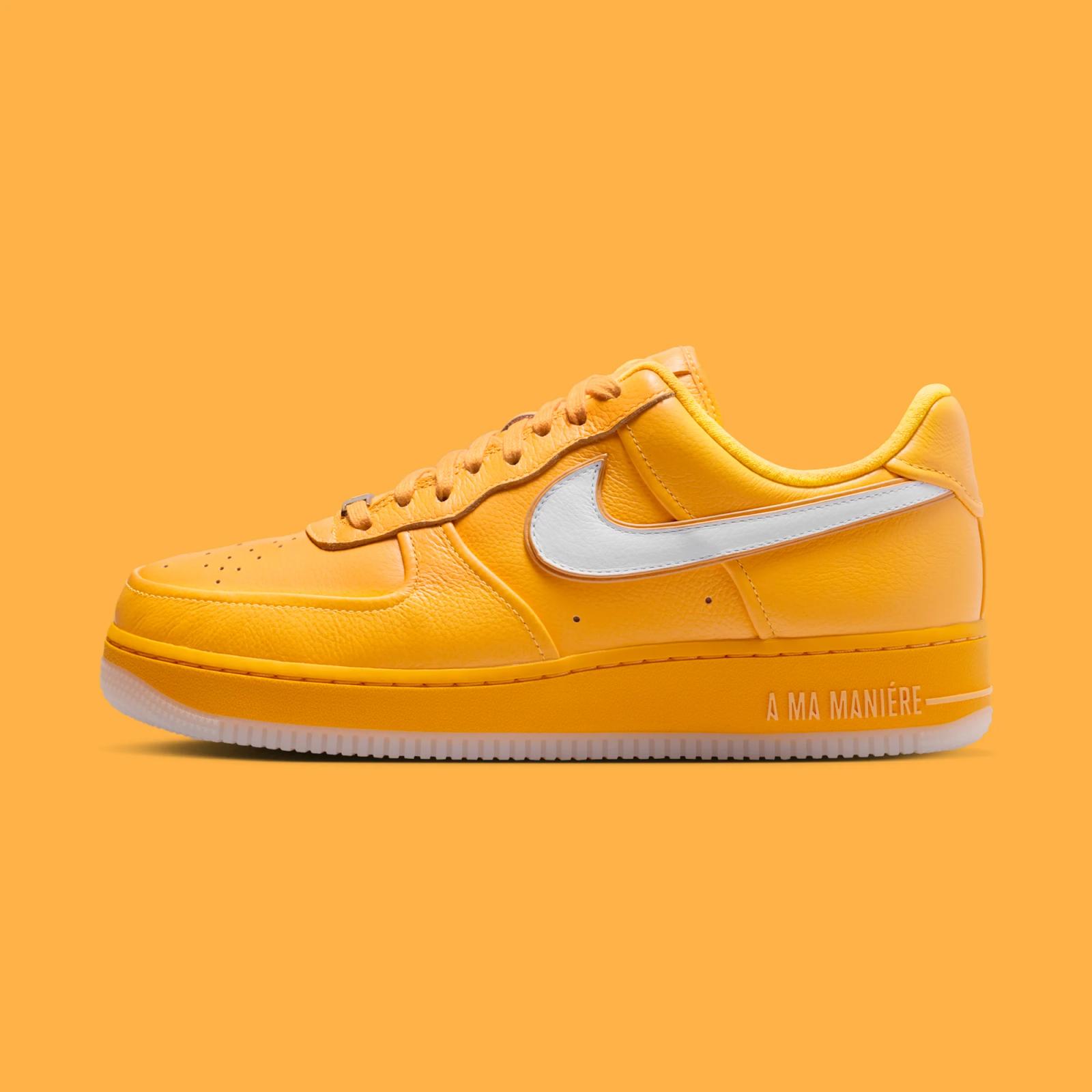 A Ma Maniere x Nike Air Force 1 Low "Laser Orange" drops in 2026