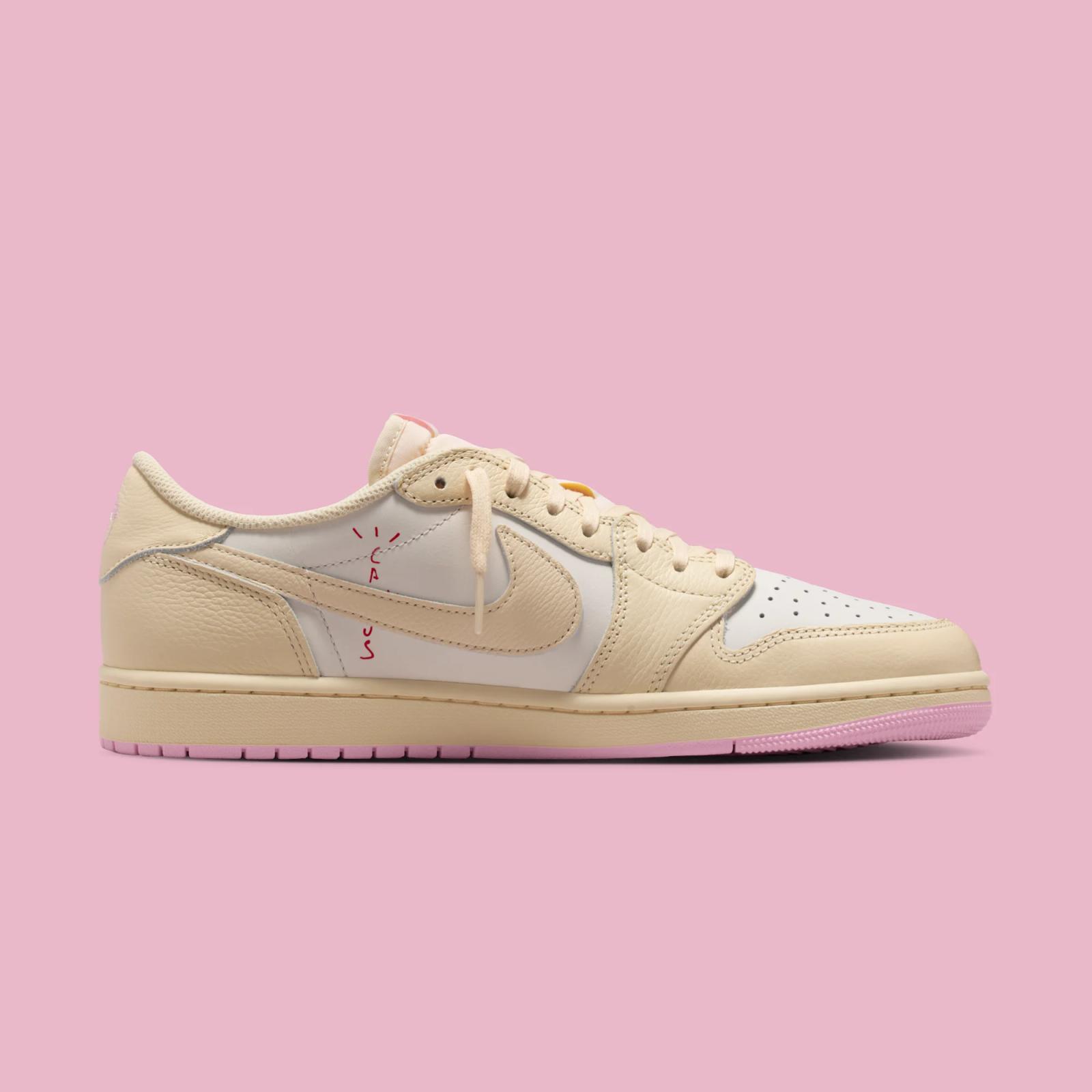 Travis Scott x Air Jordan 1 Retro Low OG “Muslin & Shy Pink” releasing in 2026