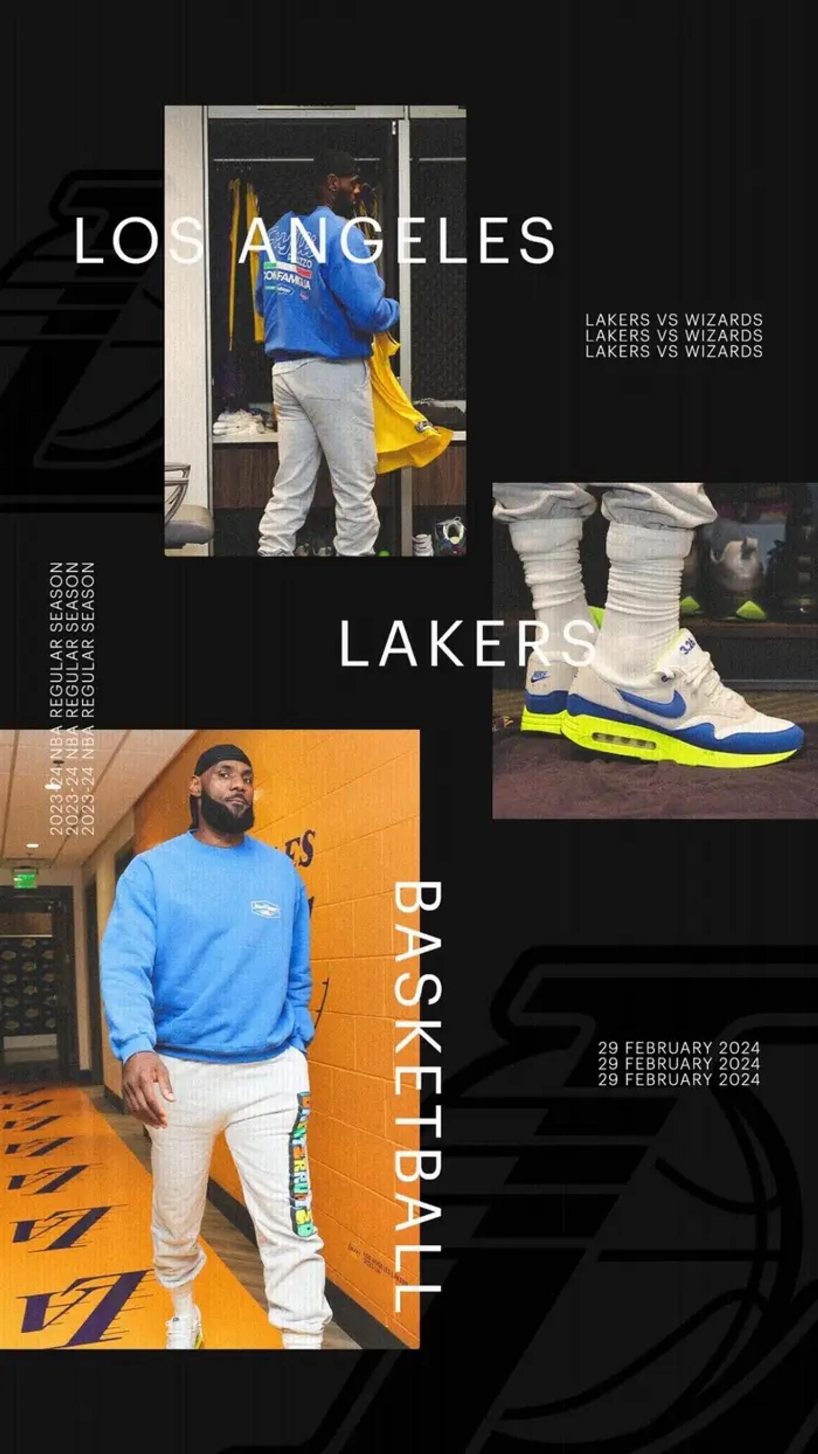 LeBron James wearing Nike Air Max 1 '86 Royal Volt 3.26 Air Max Day 2024 HF2903-100