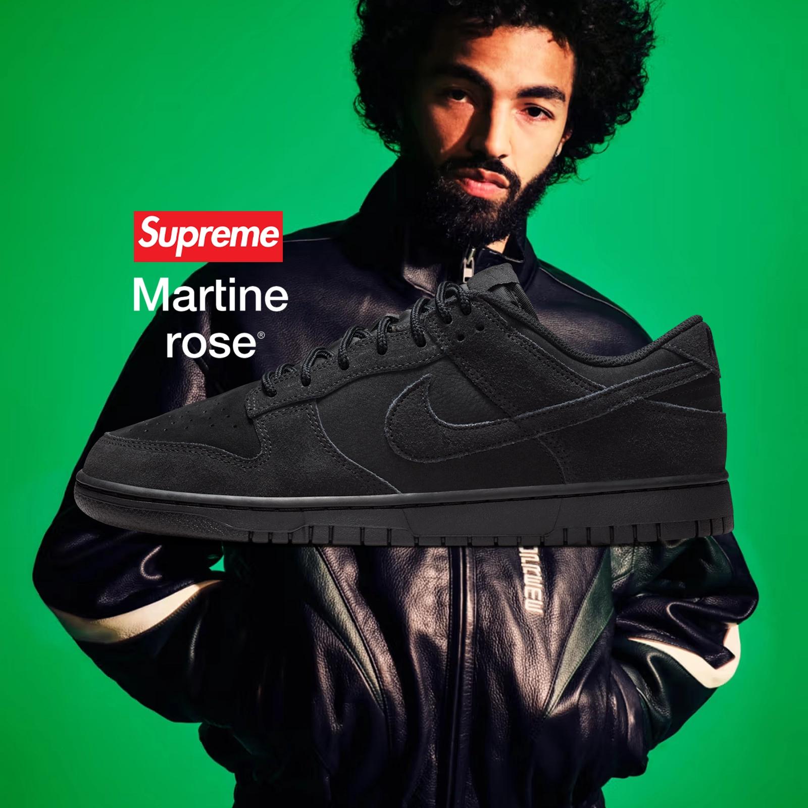 Supreme x Martine Rose x Nike Dunk Low "Black" drops in 2026