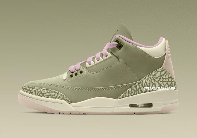 Air Jordan 3 Retro "Olive Aura" Olive Aura/Sail/Iced Carmine