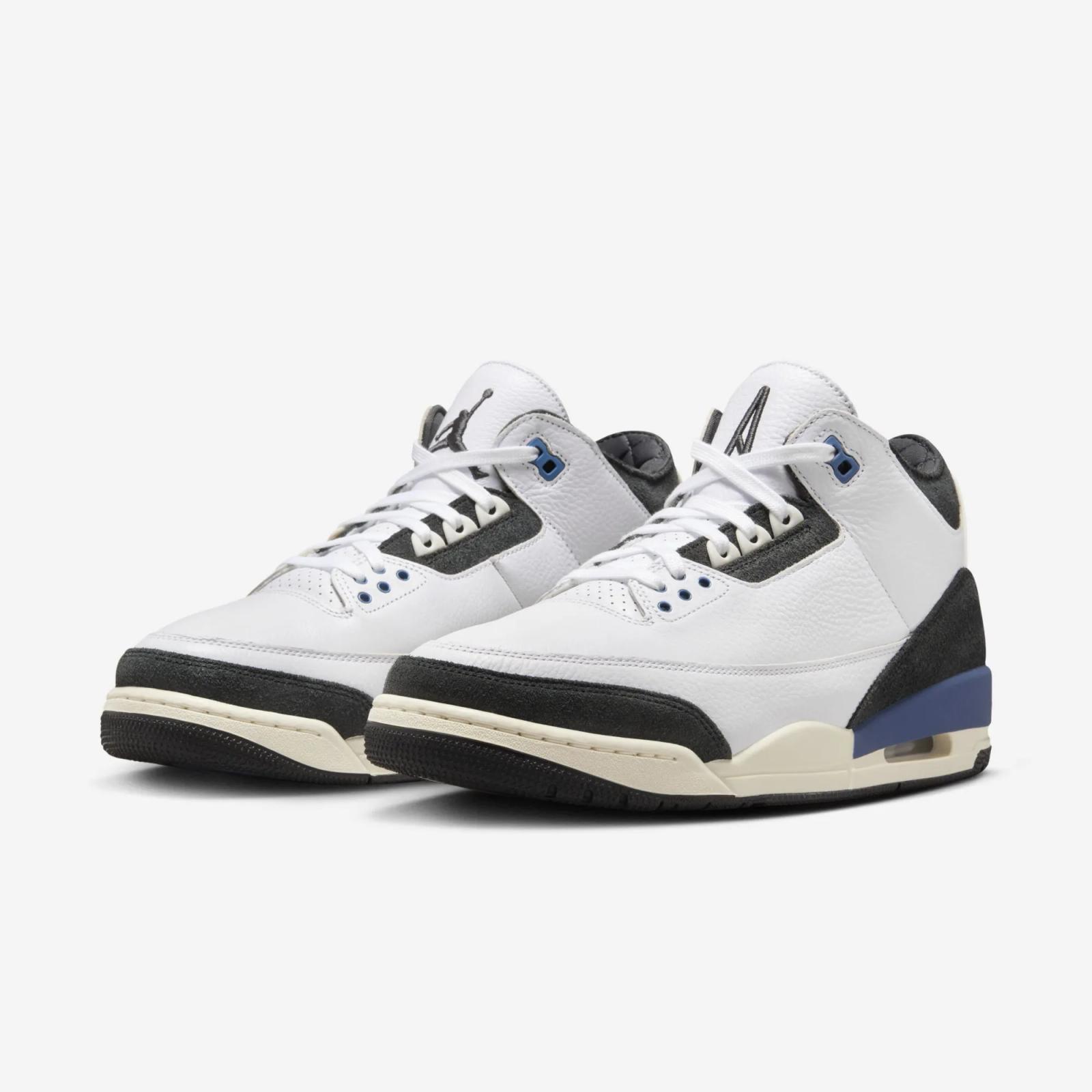 A Ma Maniere x Air Jordan 3 Retro OG SP GH White / Diffused Blue HV8571-100 Release Date April 2025