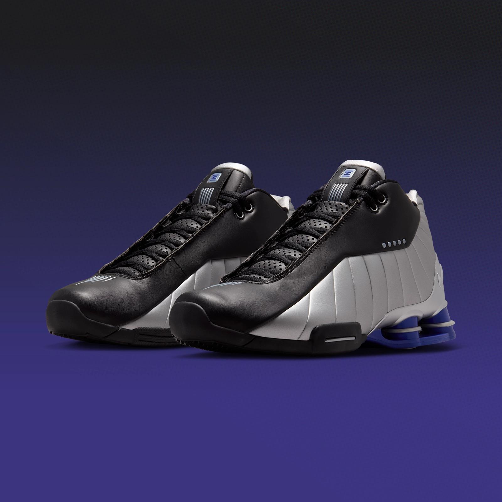 Nike Shox BB4 "Black / Silver / Lapis" returns August 28th, 2026
