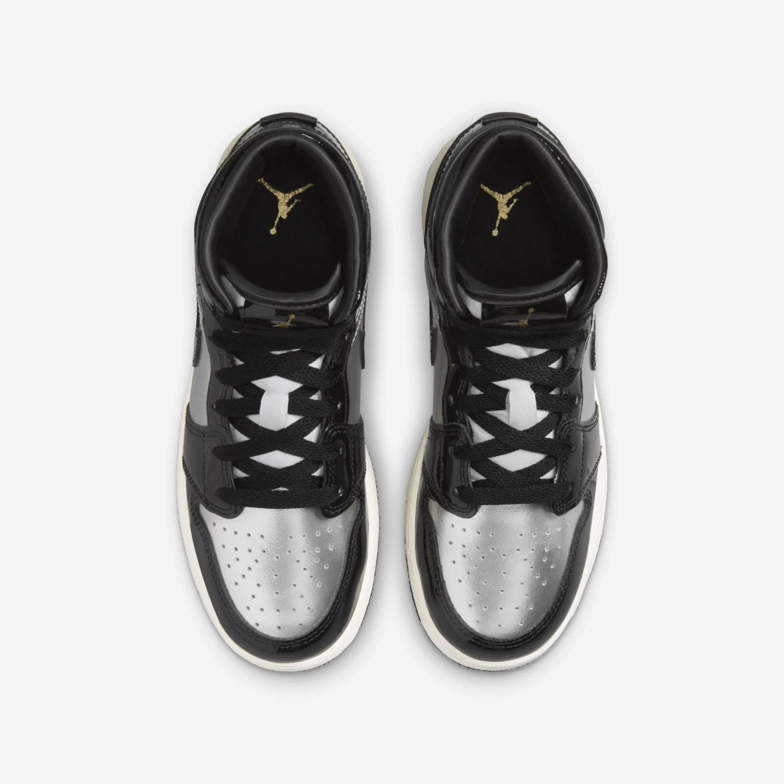 Air Jordan 1 Mid SE GS Black / Metallic Gold FZ3938-001