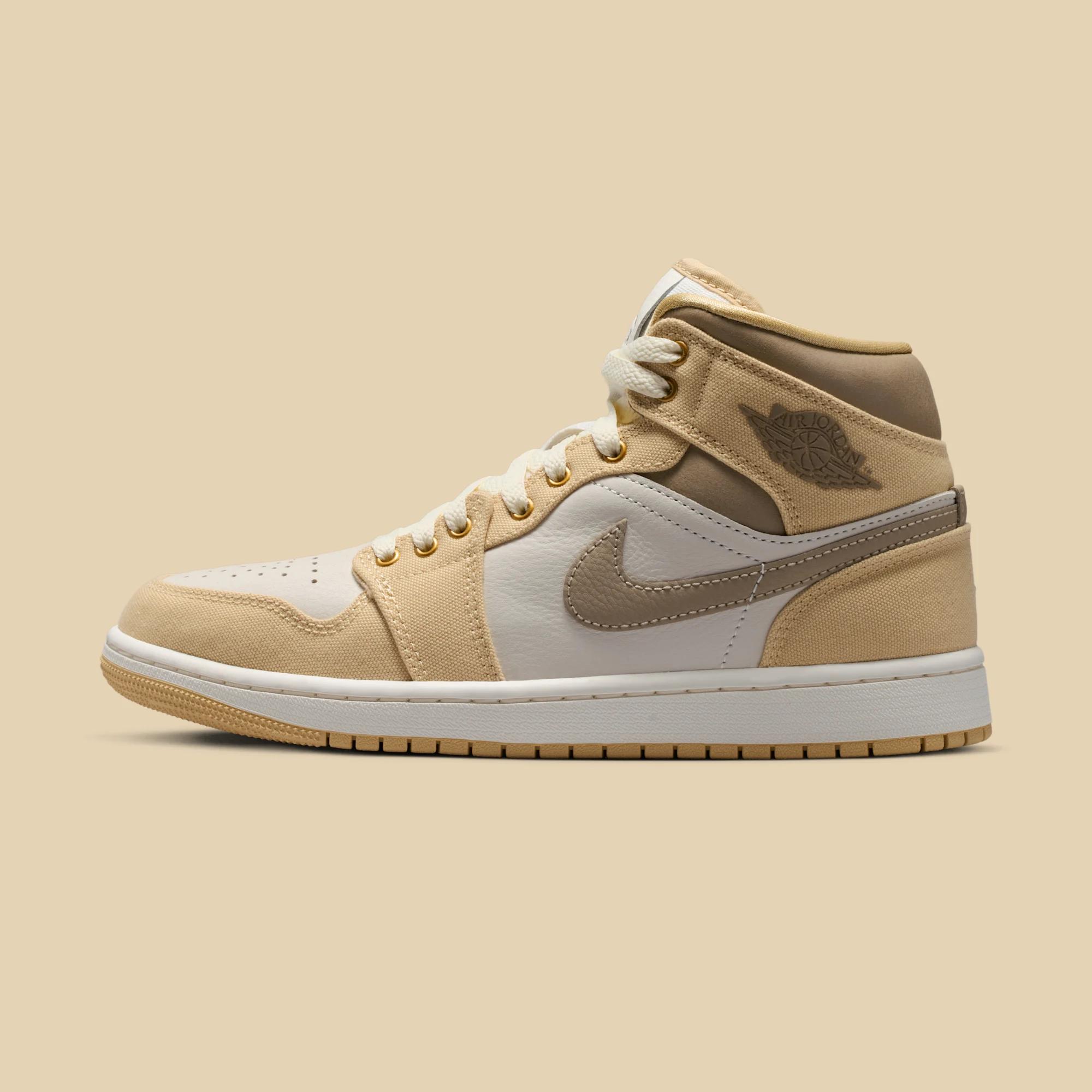 Air Jordan 1 Mid SE W "Khaki & Sesame" drops April 1st, 2026