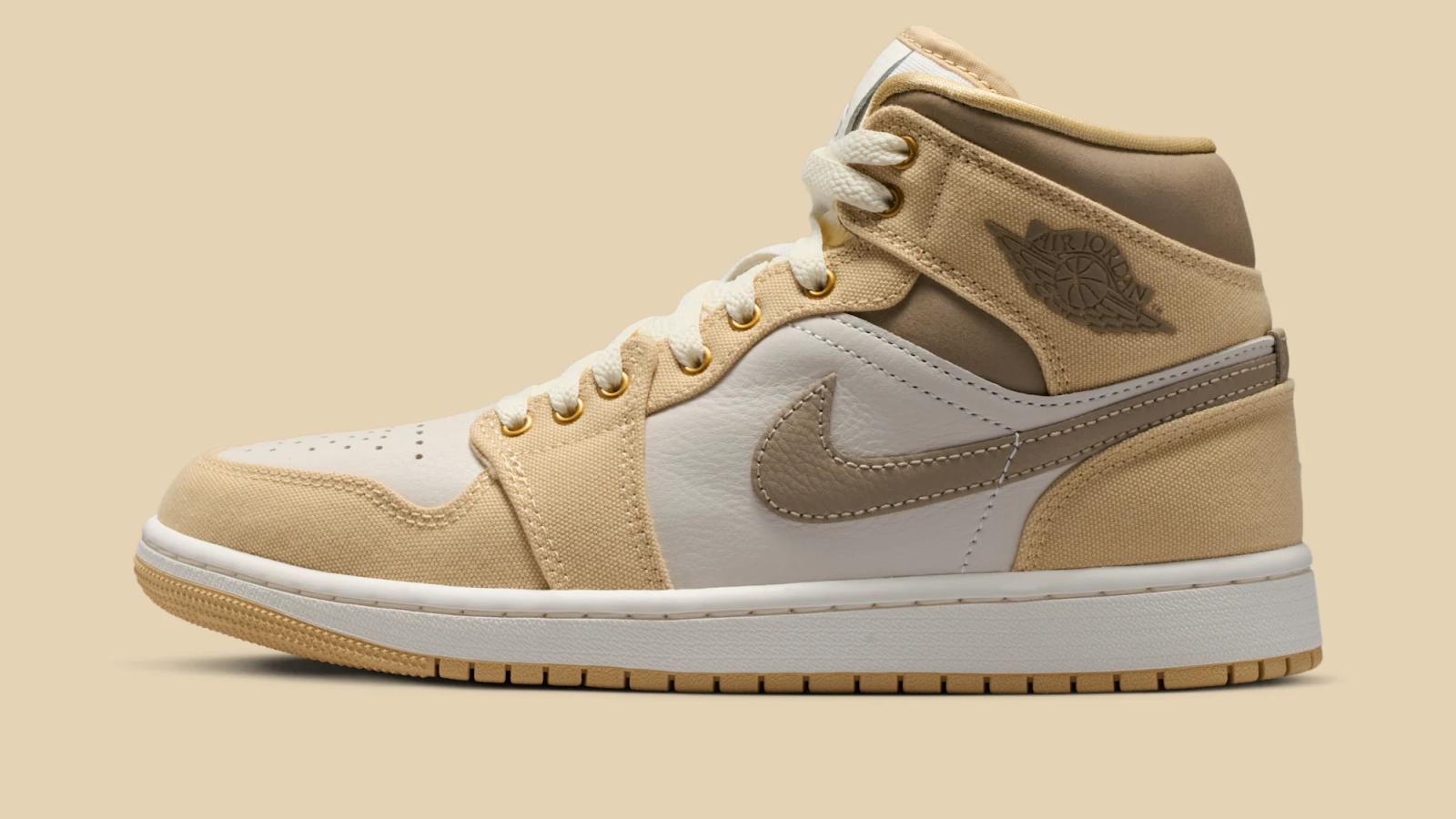 Air Jordan 1 Mid SE W "Khaki & Sesame" drops April 1st, 2026