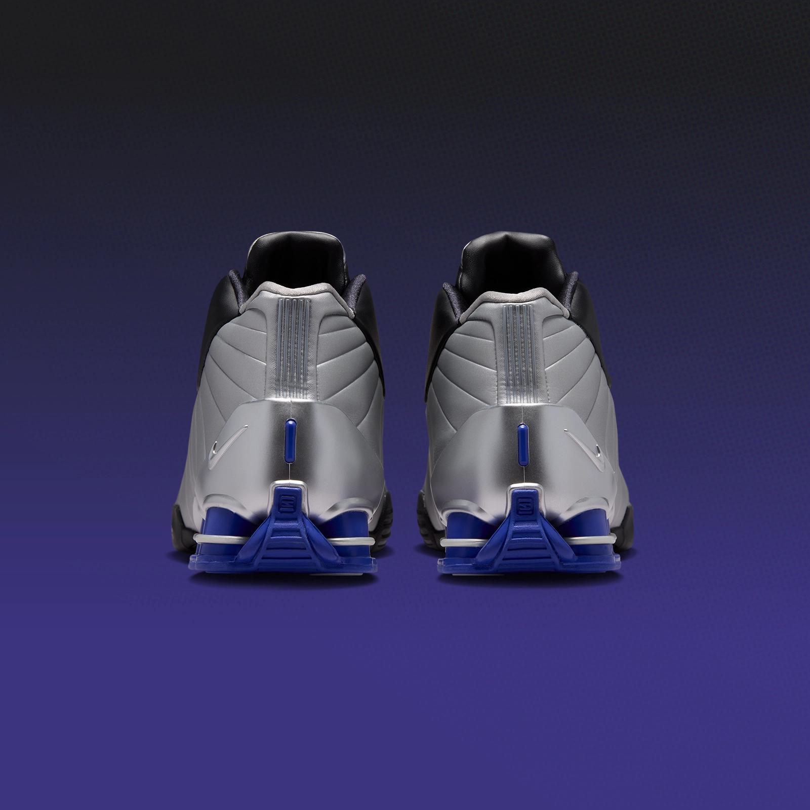 Nike Shox BB4 "Black / Silver / Lapis" returns August 28th, 2026