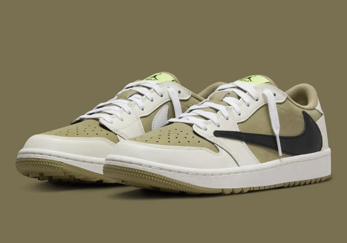 Air Jordan x Travis Scott 1 Low Golf Olive