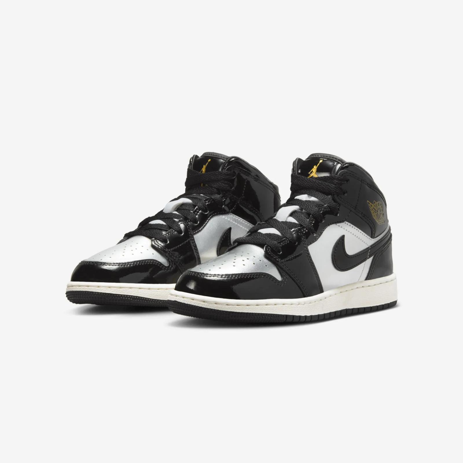 Air Jordan 1 Mid SE GS Black / Metallic Gold FZ3938-001