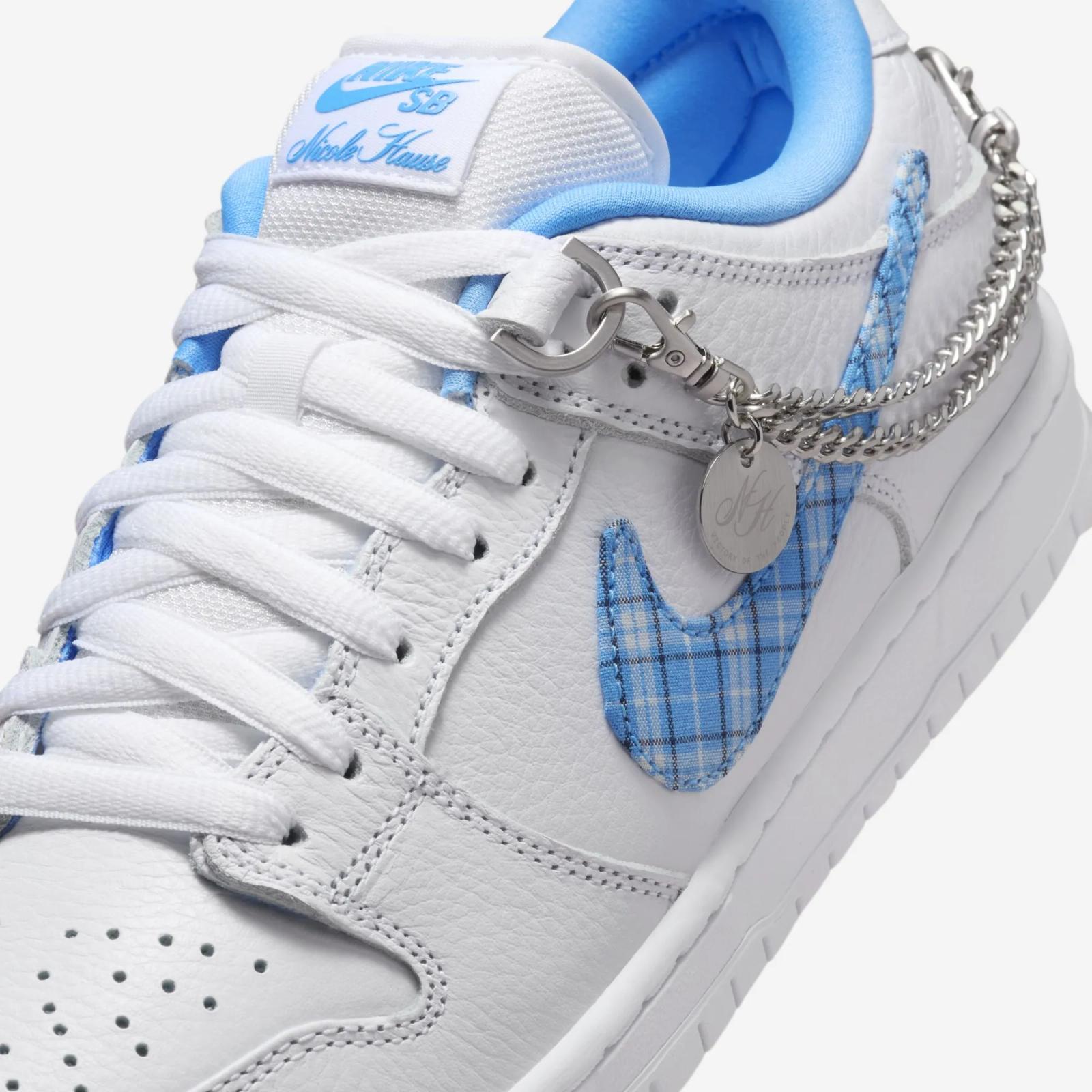 Nicole Hause x Nike SB Dunk Low Pro White / University Blue FZ8802-100