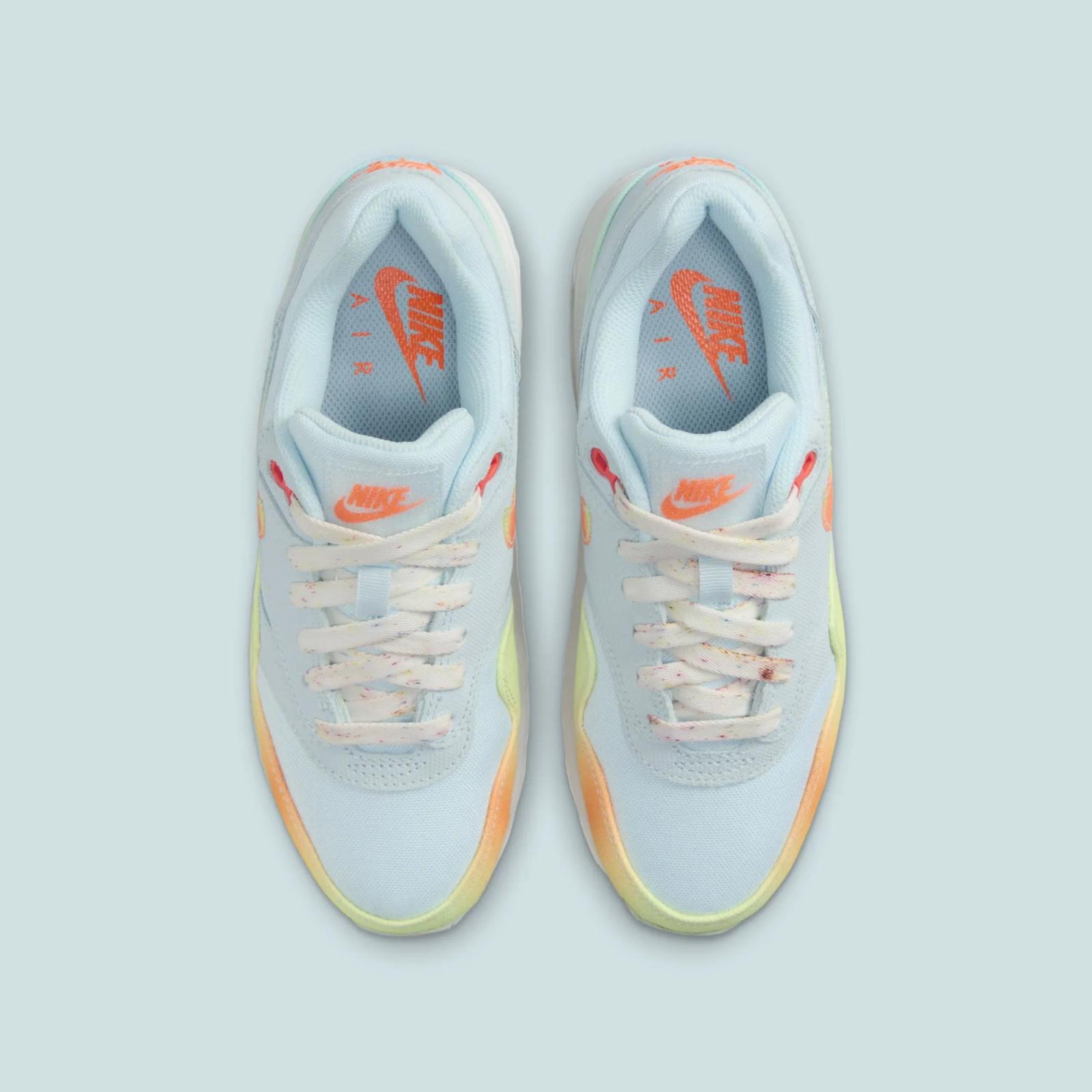 Nike Air Max 1 GS Gradient Glacier Blue Total Orange HF4788-474